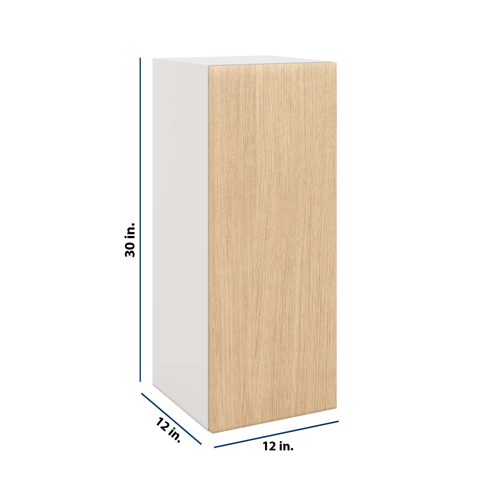 Modernform Cabinet Natural Oak 12" W X 30" H X 12" D Single Door Wall Cabinet
