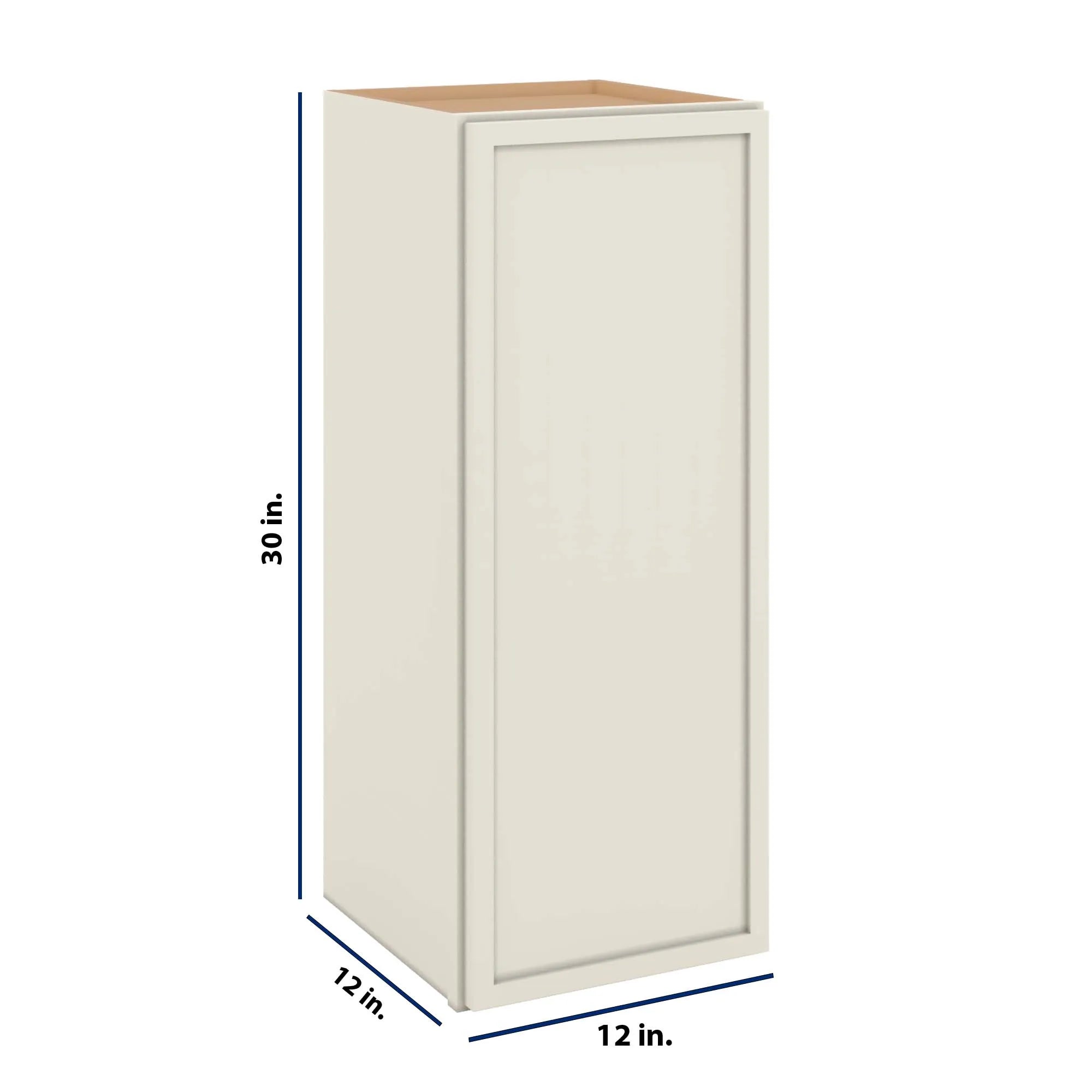 Modernform Cabinet Slim Dove White 12" W X 30" H X 12" D  Single Door Wall Cabinet