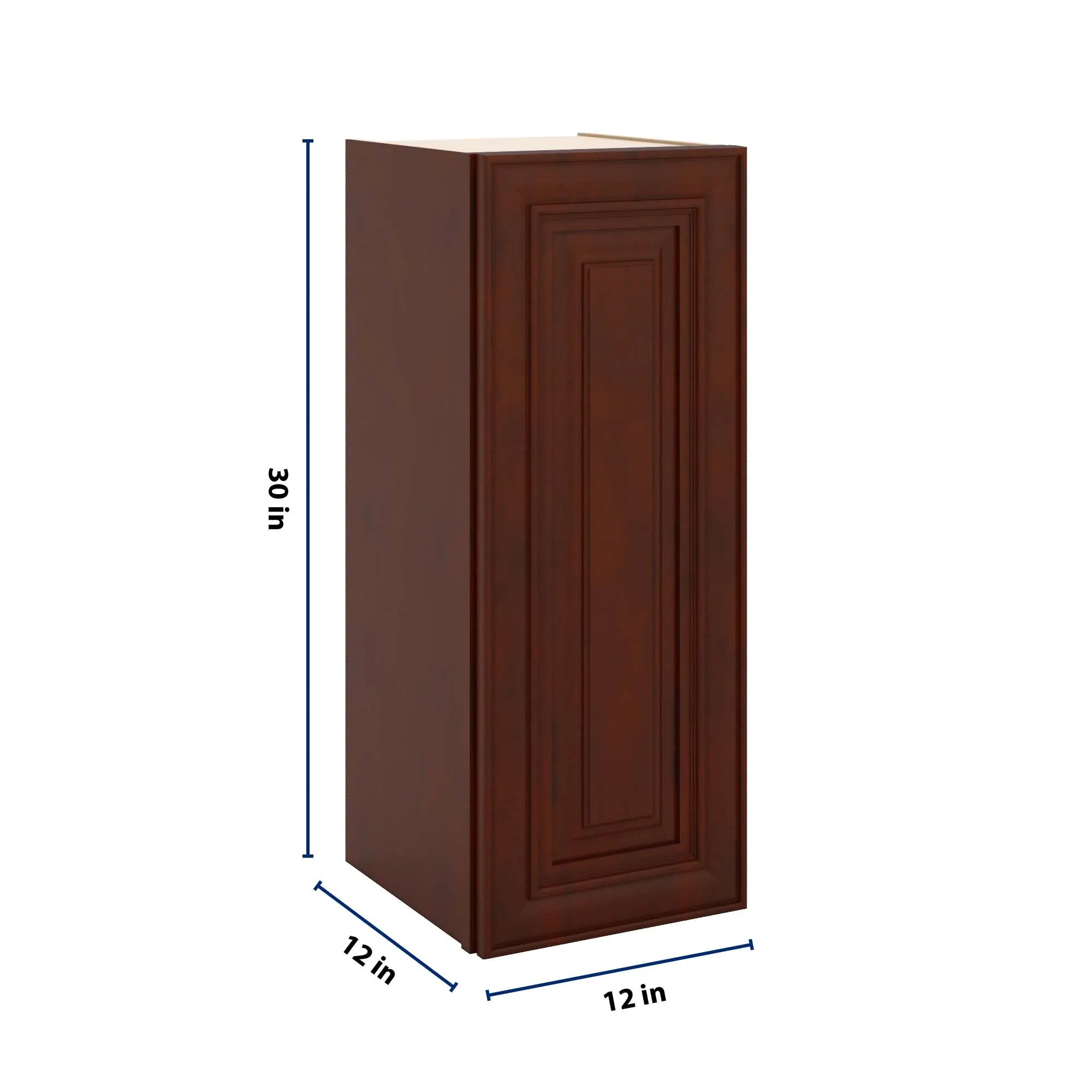 J&K Mahogany J5 Single Door Wall Cabinet - 12" W x 30" H