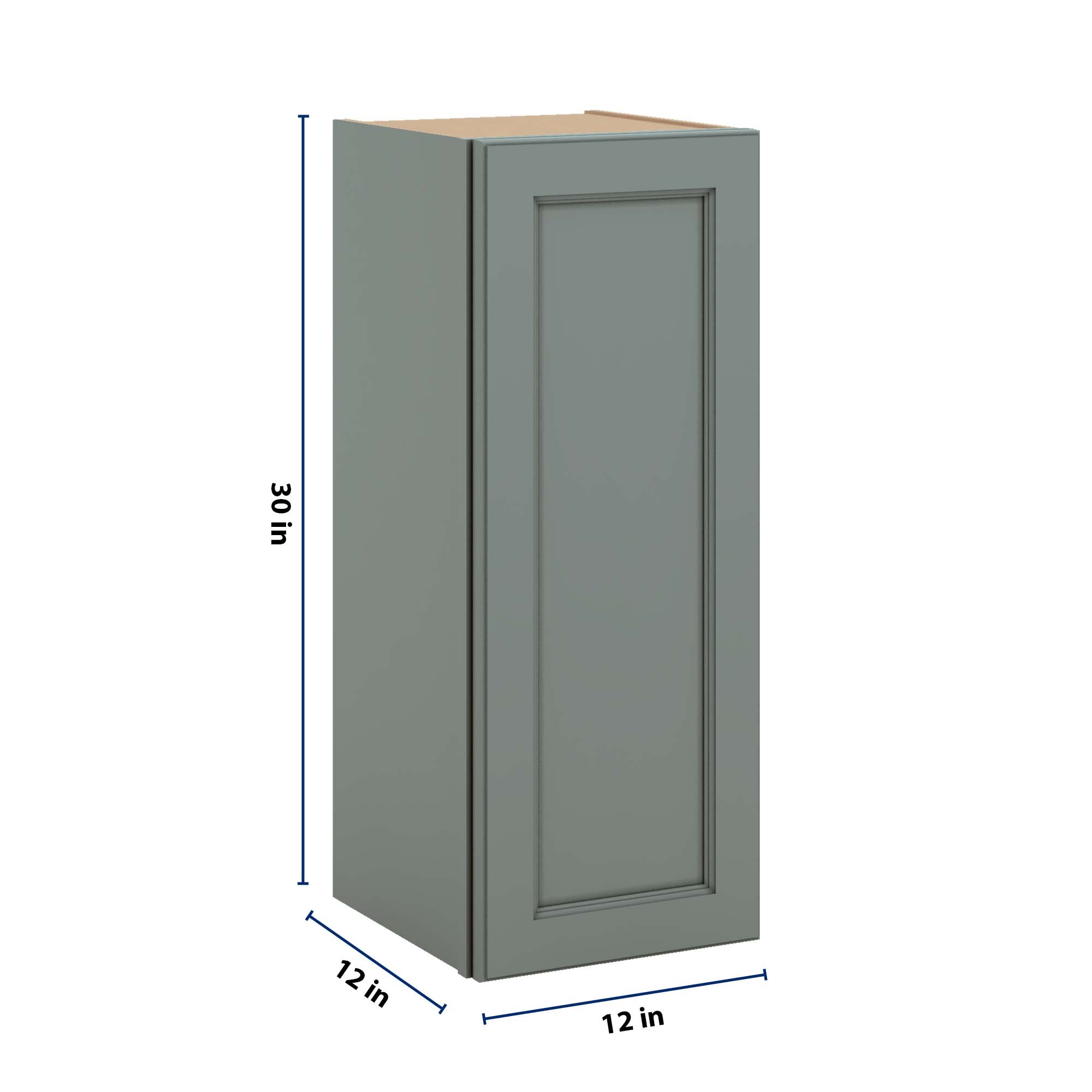 J&K Sage E3 Single Door Wall Cabinet - 12" W x 30" H