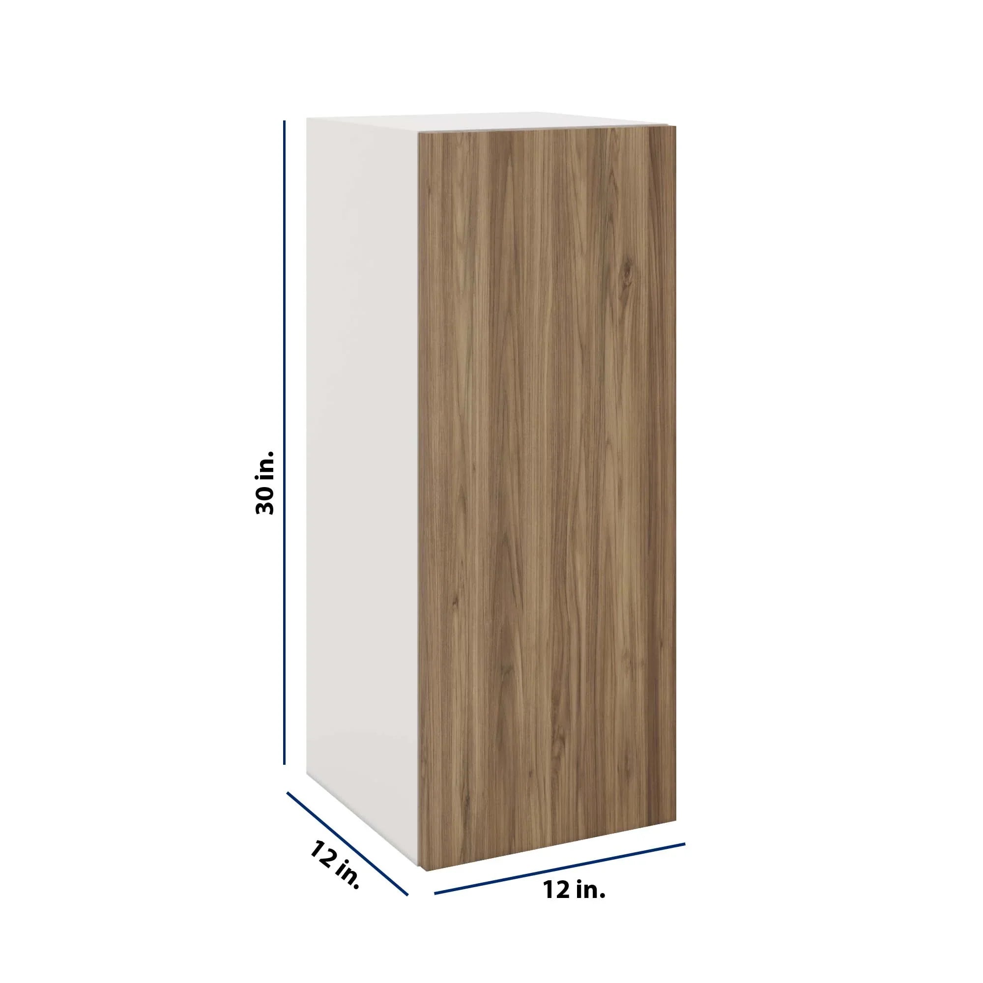 Modernform Cabinet Walnut 12" W X 30" H X 12" D Single Door Wall Cabinet