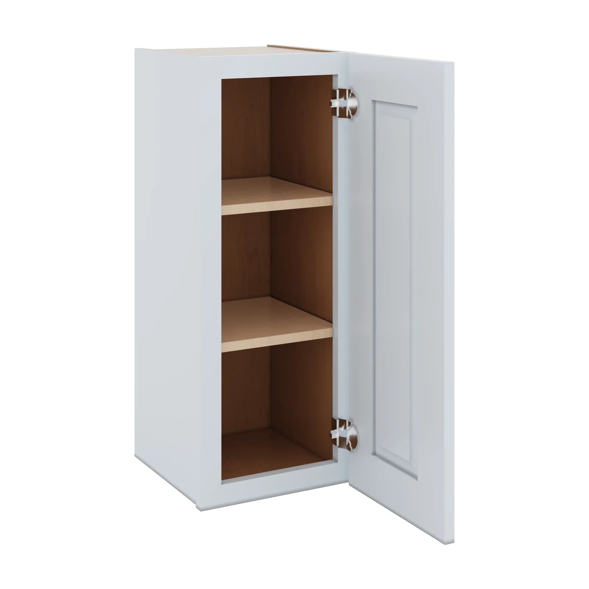 J&K White Shaker S8 Single Door Wall Cabinet   12" W x 30" H