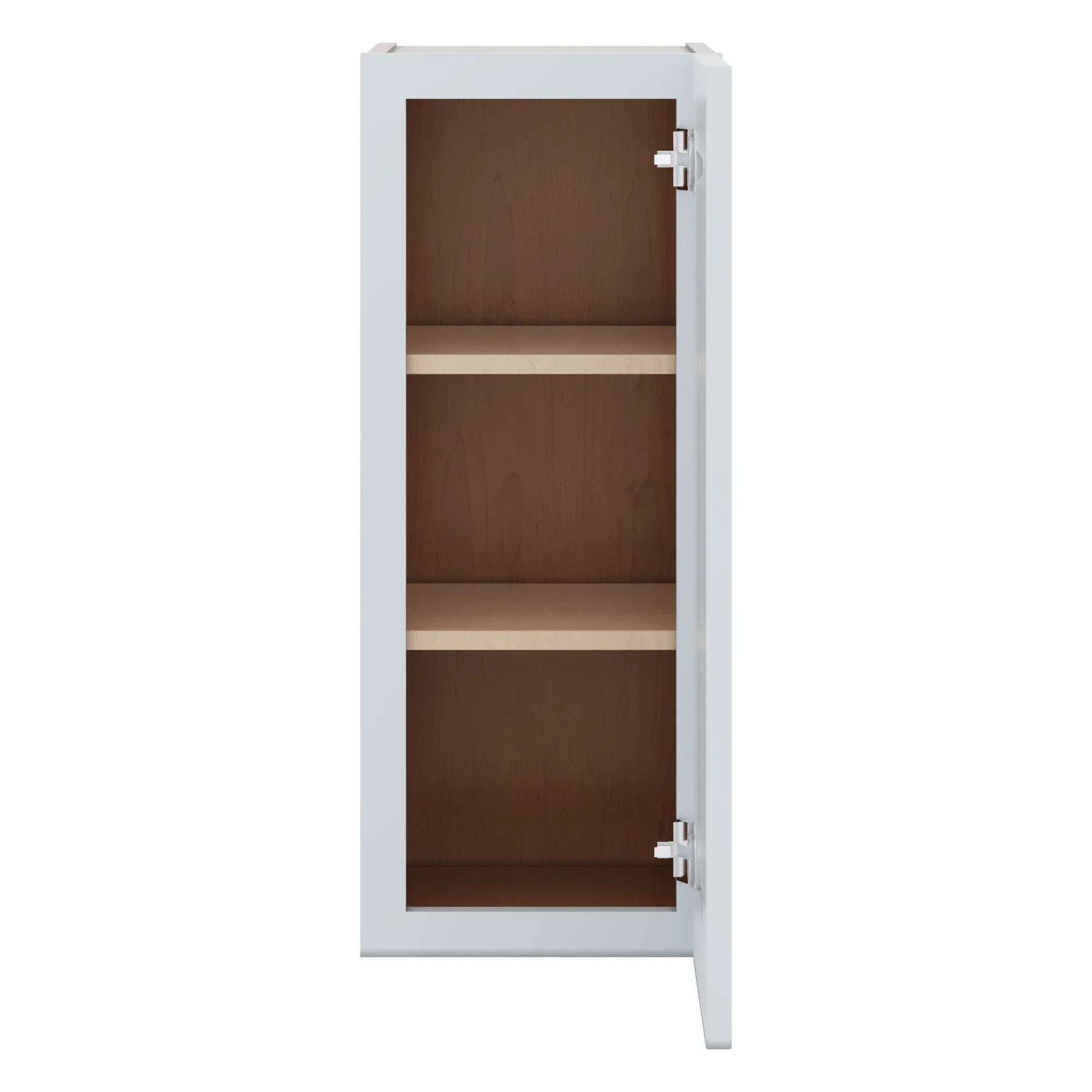 J&K White Shaker S8 Single Door Wall Cabinet   12" W x 30" H