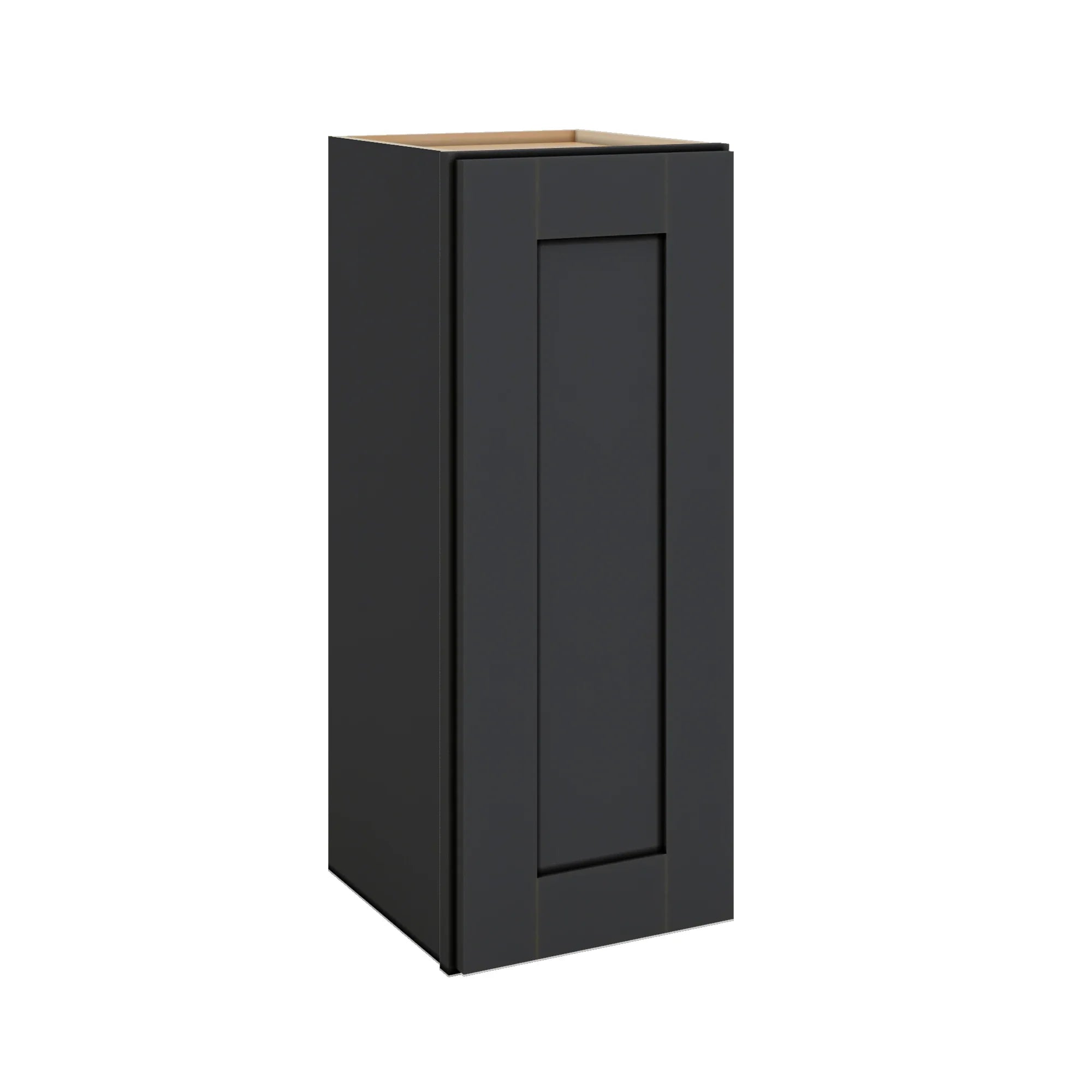 Modernform Cabinet Onyx Black Shaker 12" W X 30" H X 12" D  Single Door Wall Cabinet