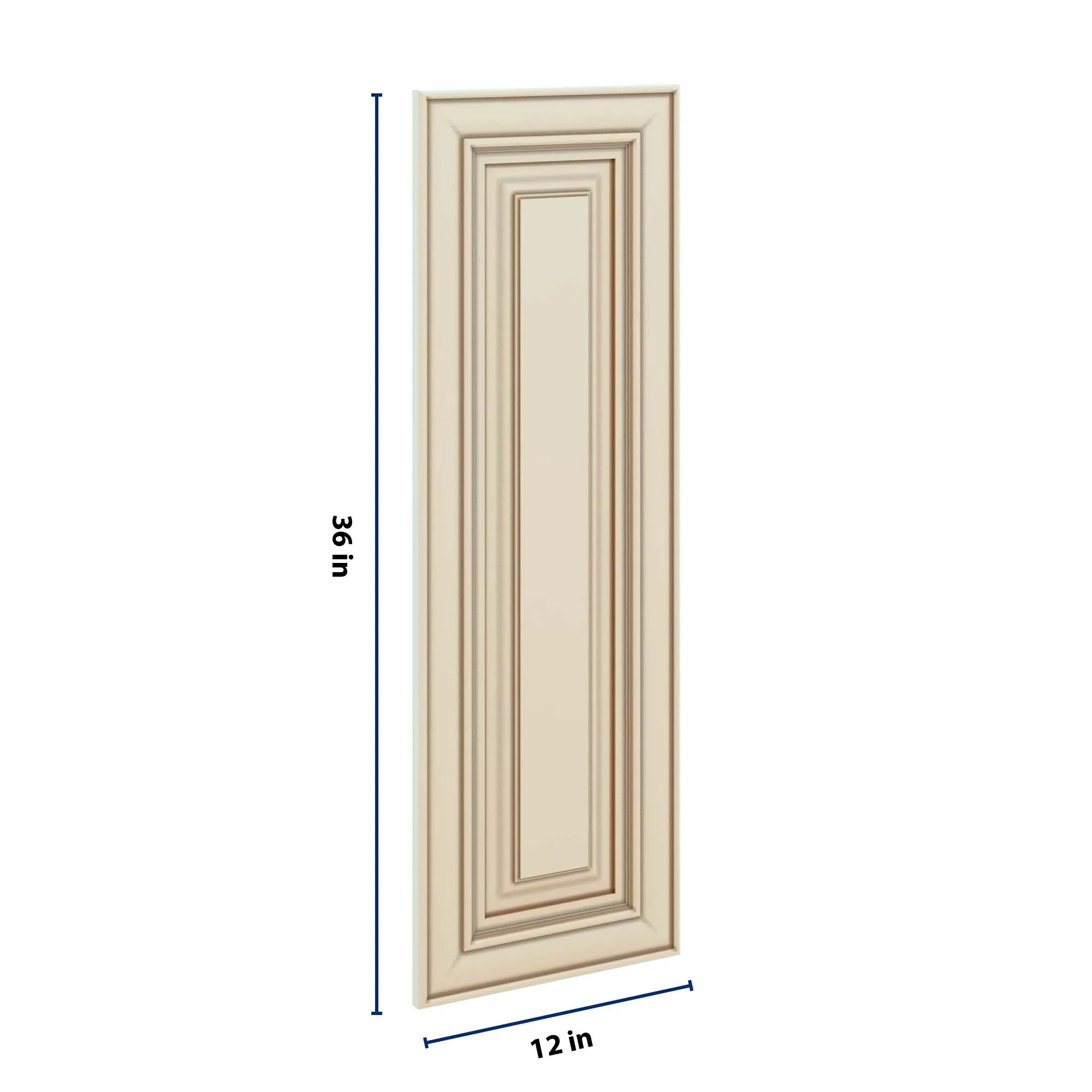 J&K Creme Glazed A7 Dummy Door Panel 12" W x 36" H