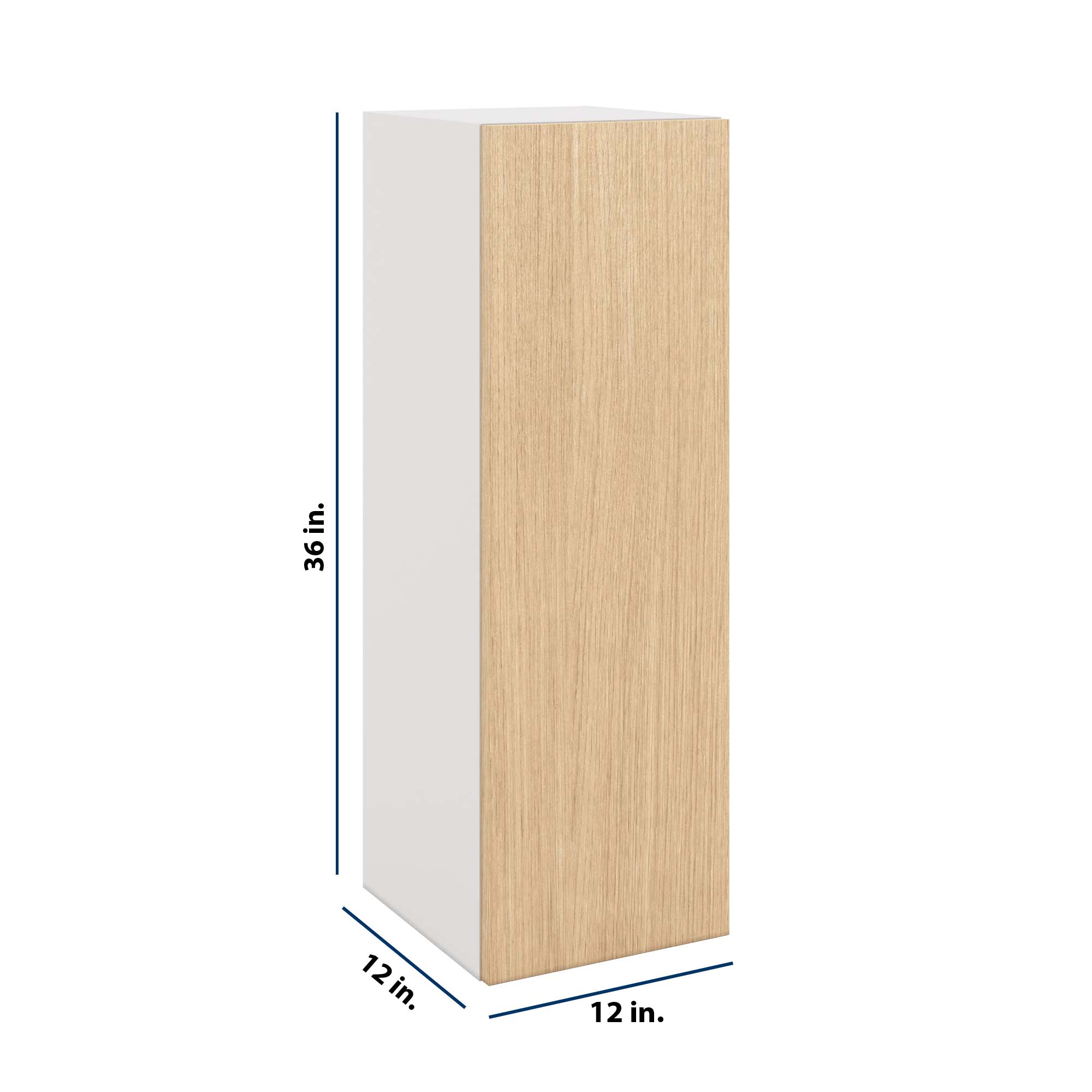 Modernform Cabinet Natural Oak 12" W X 36" H X 12" D Single Door Wall Cabinet