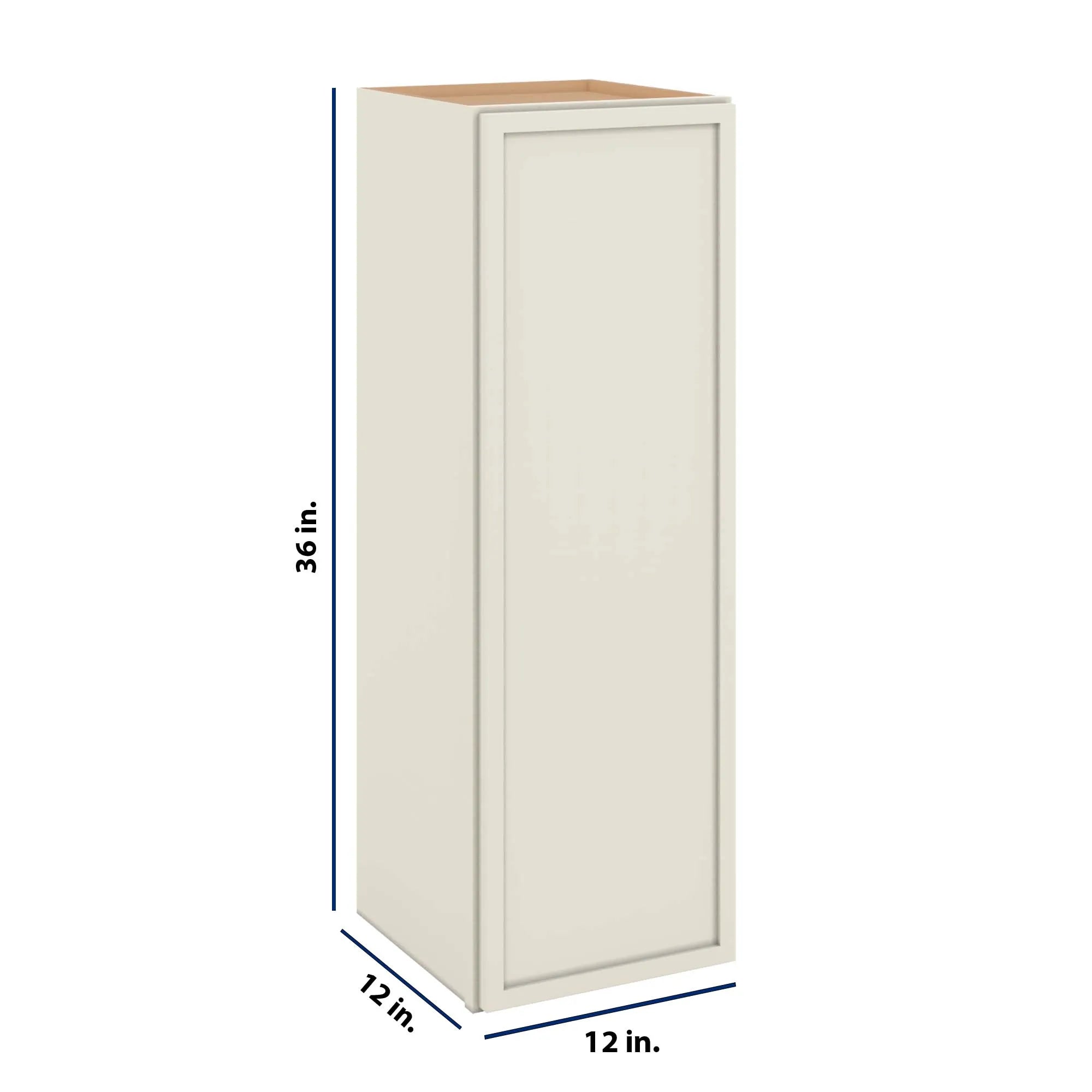 Modernform Cabinet Slim Dove White 12" W X 36" H X 12" D Single Door Wall Cabinet