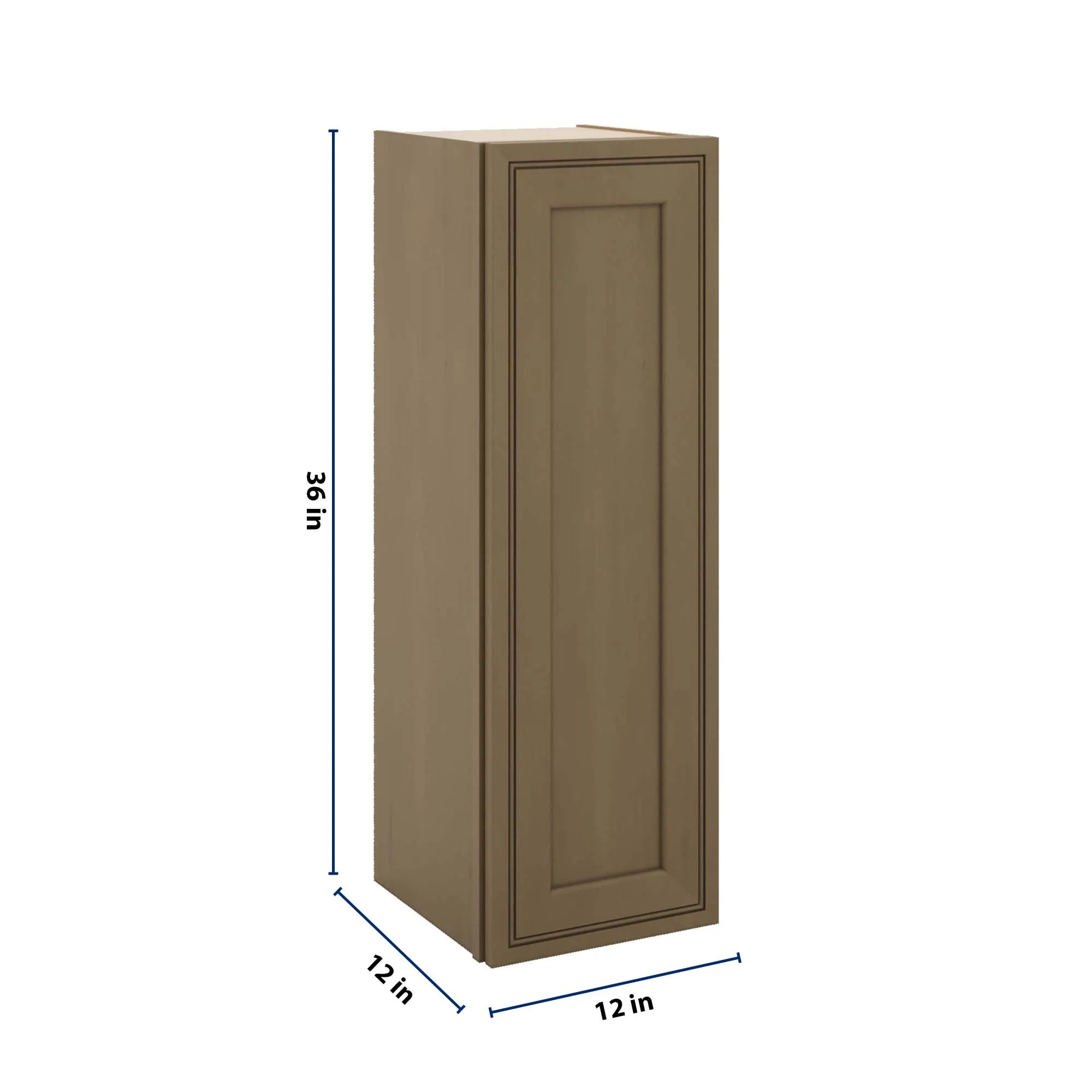 J&K Hazel H8 Single Door Wall Cabinet - 12" W x 36" H