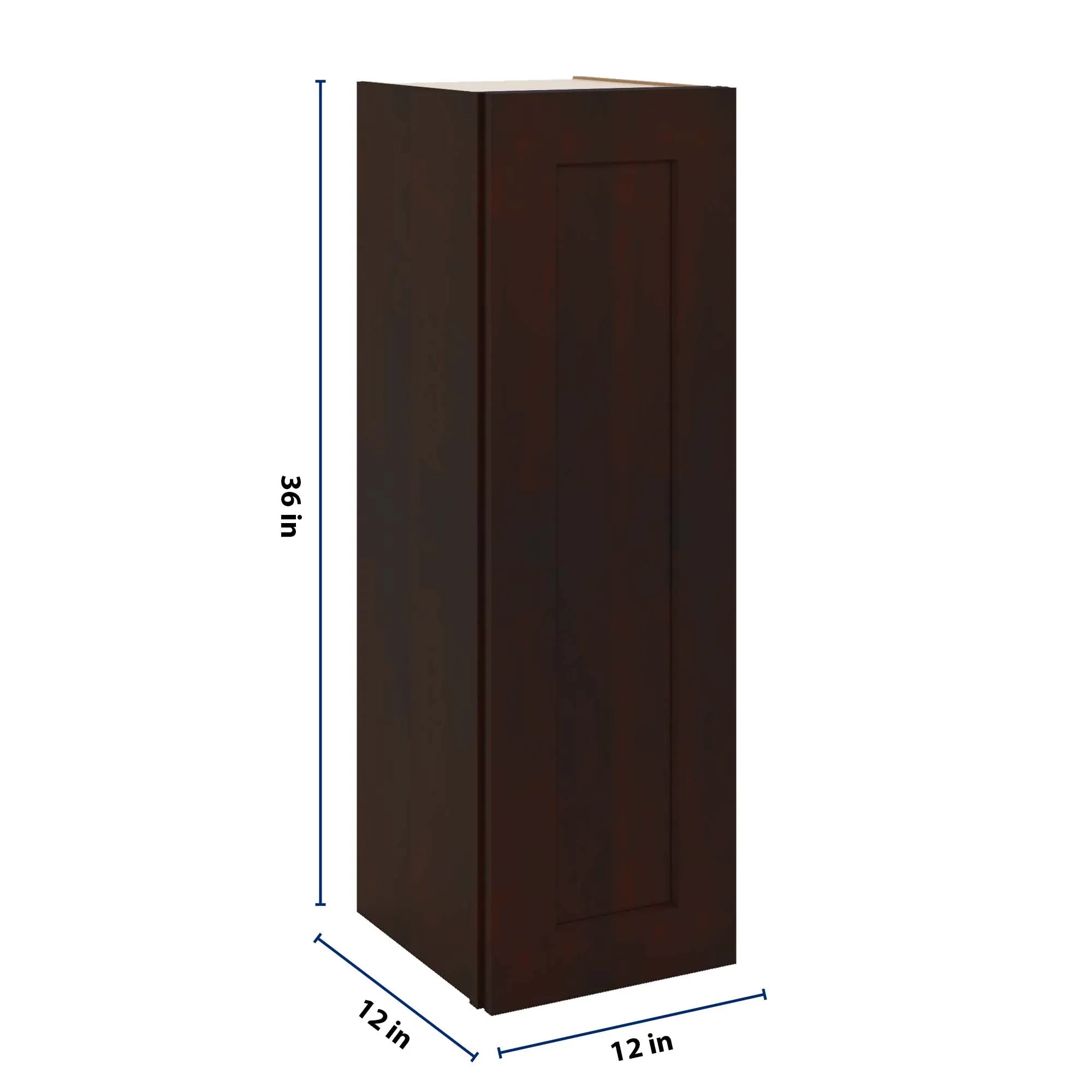 J&K Java Coffee S1 Single Door Wall Cabinet - 12" W x 36" H