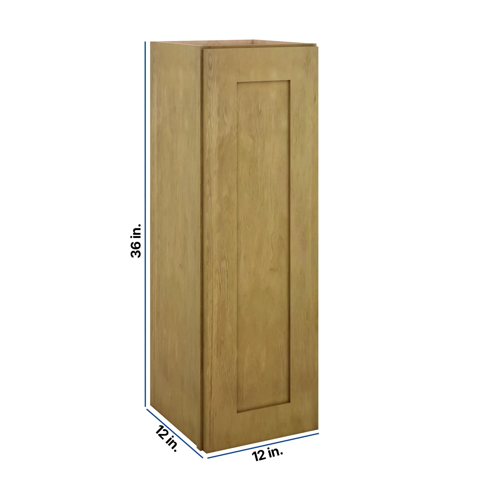 Modernform Cabinet Natural Shaker 12" W X 36" H X 12" D Single Door Wall Cabinet