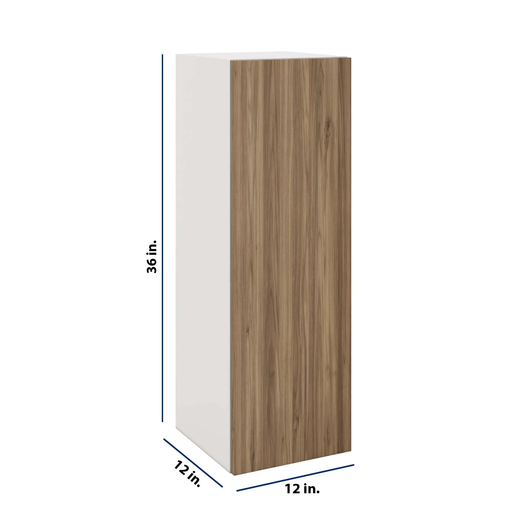 Modernform Cabinet Walnut 12" W X 36" H X 12" D Single Door Wall Cabinet