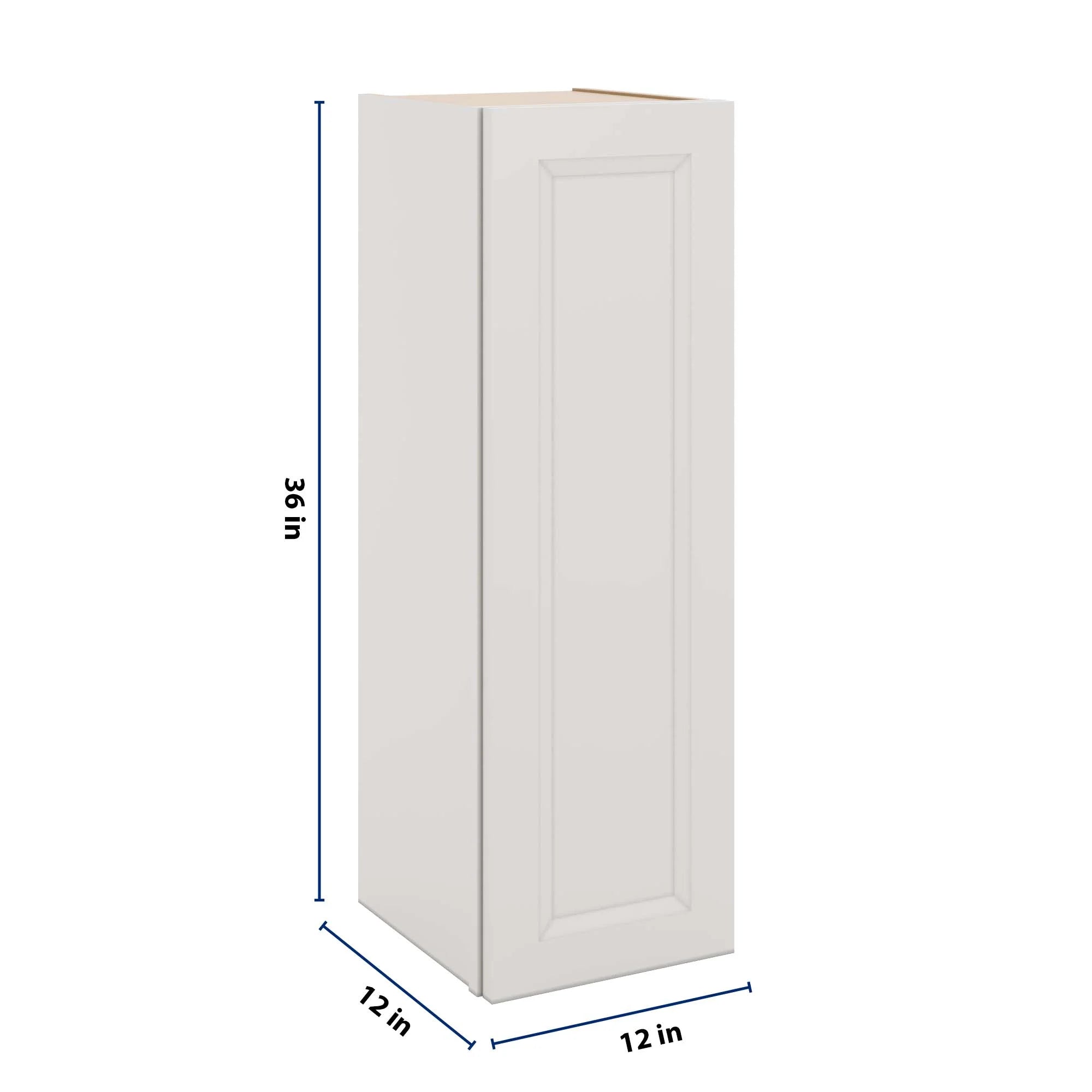 J&K Pure B5 Single Door Wall Cabinet - 12" W x 36" H