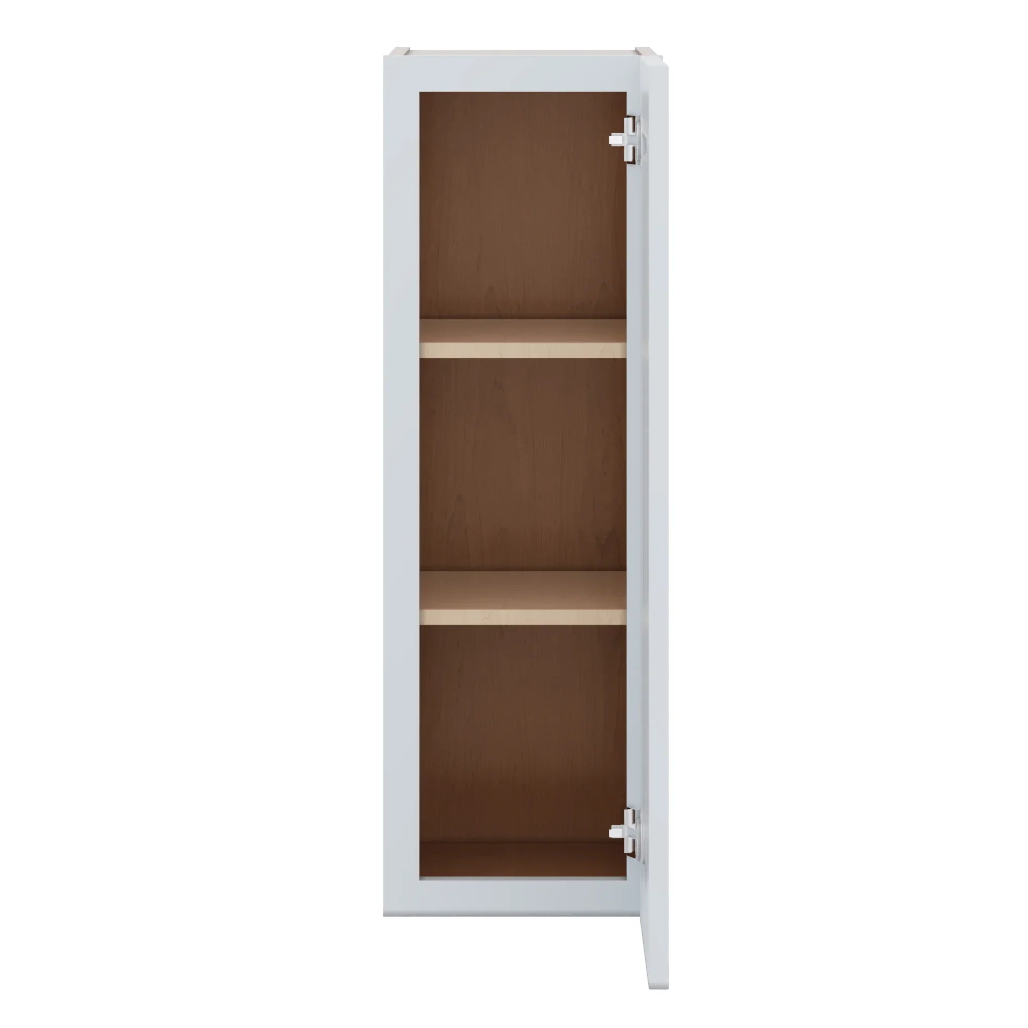 J&K White Shaker S8 Single Door Wall Cabinet   12" W x 36" H