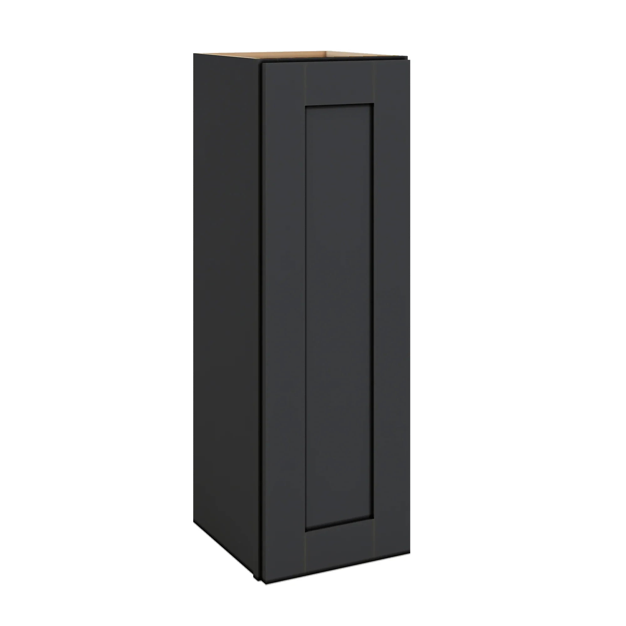 Modernform Cabinet Onyx Black Shaker 12" W X 36" H X 12" D Single Door Wall Cabinet