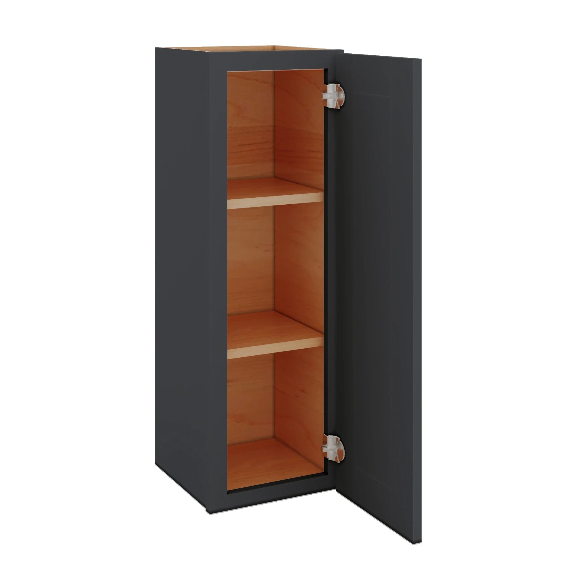 Modernform Cabinet Onyx Black Shaker 12" W X 36" H X 12" D Single Door Wall Cabinet