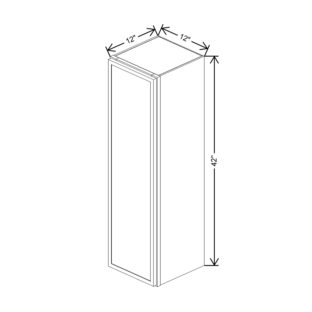 Cubitac Imperial Bergen Latte 12"W X 42"H Wall Cabinet