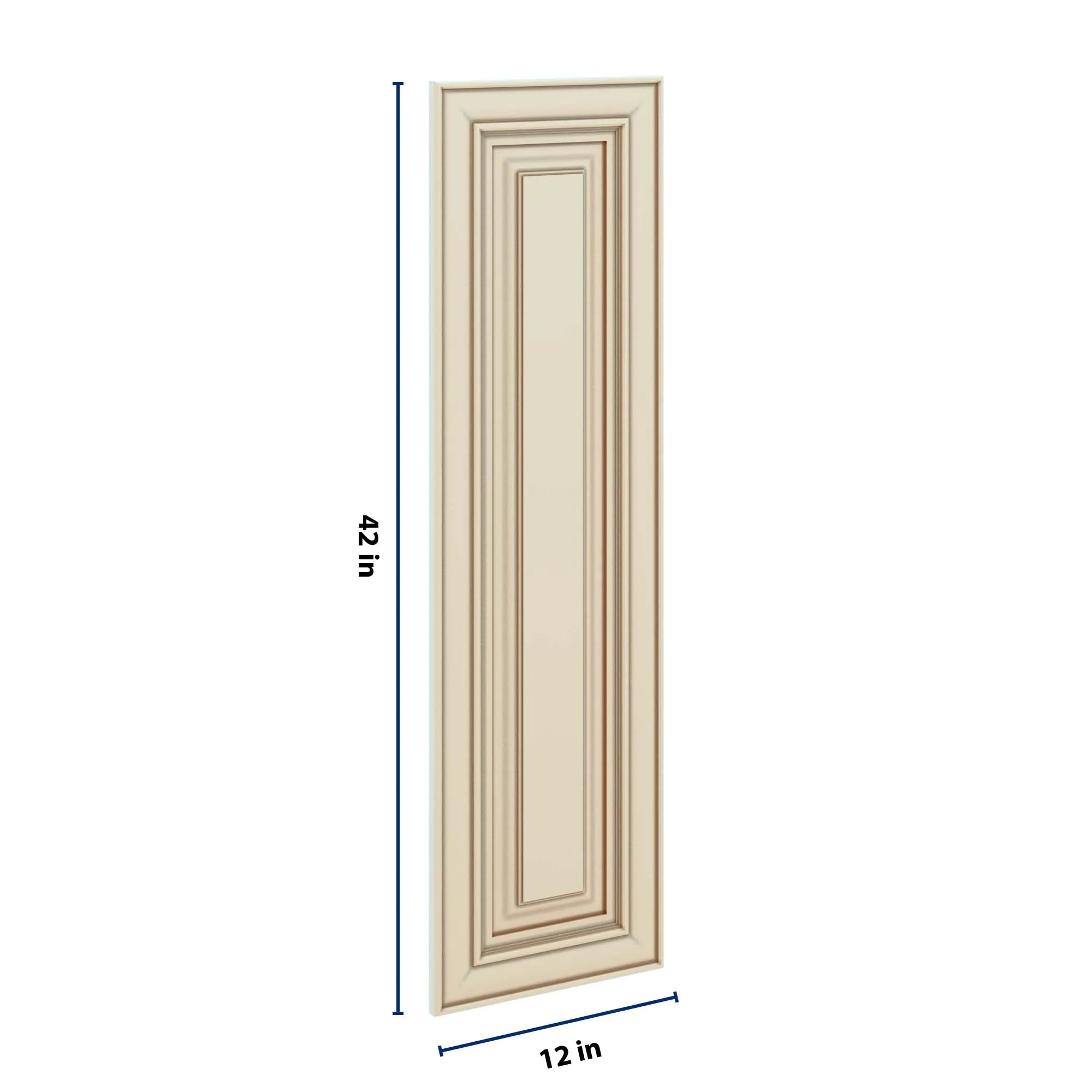 J&K Creme Glazed A7 Dummy Door Panel 12" W x 42" H