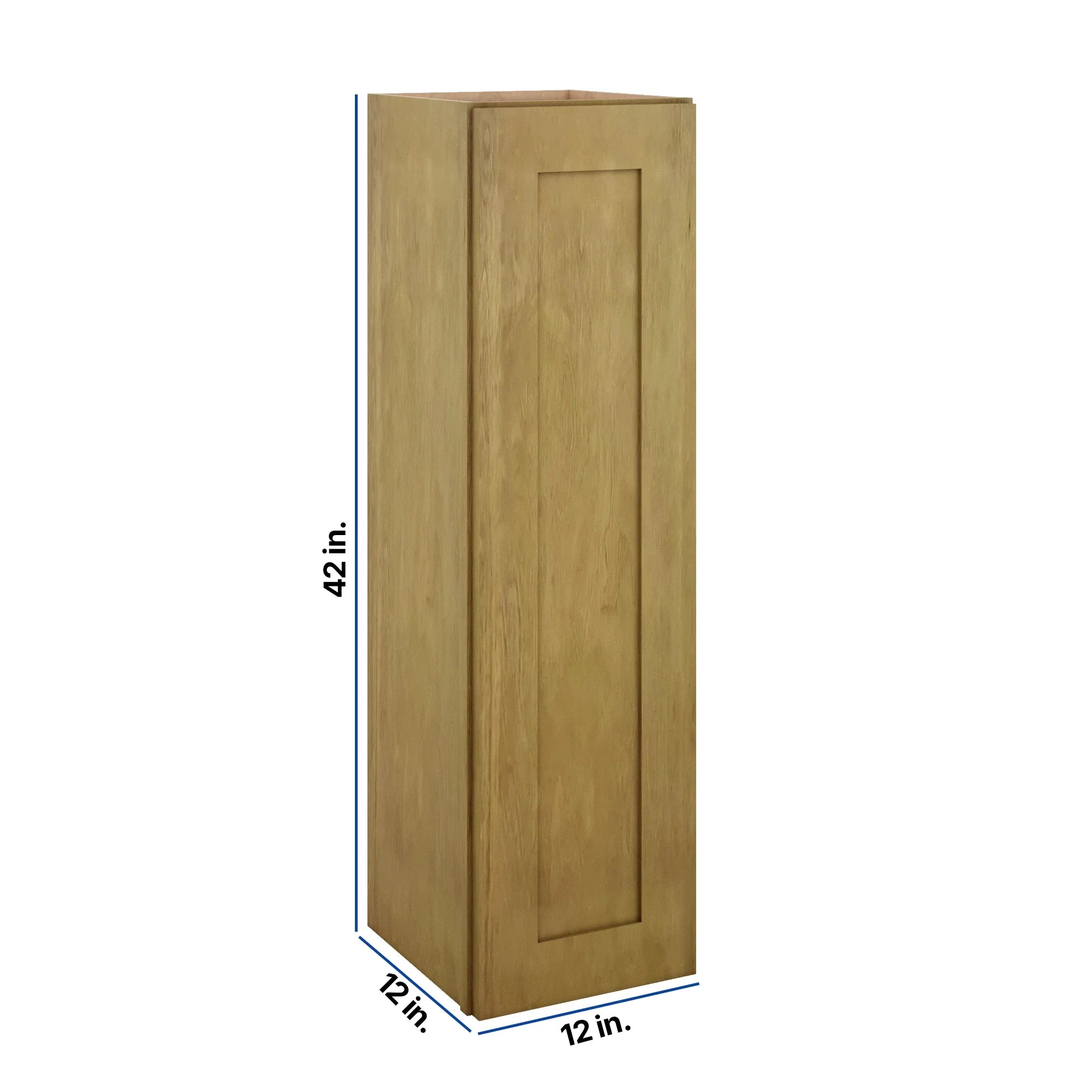 Modernform Cabinet Natural Shaker 12" W X 42" H X 12" D Single Door Wall Cabinet