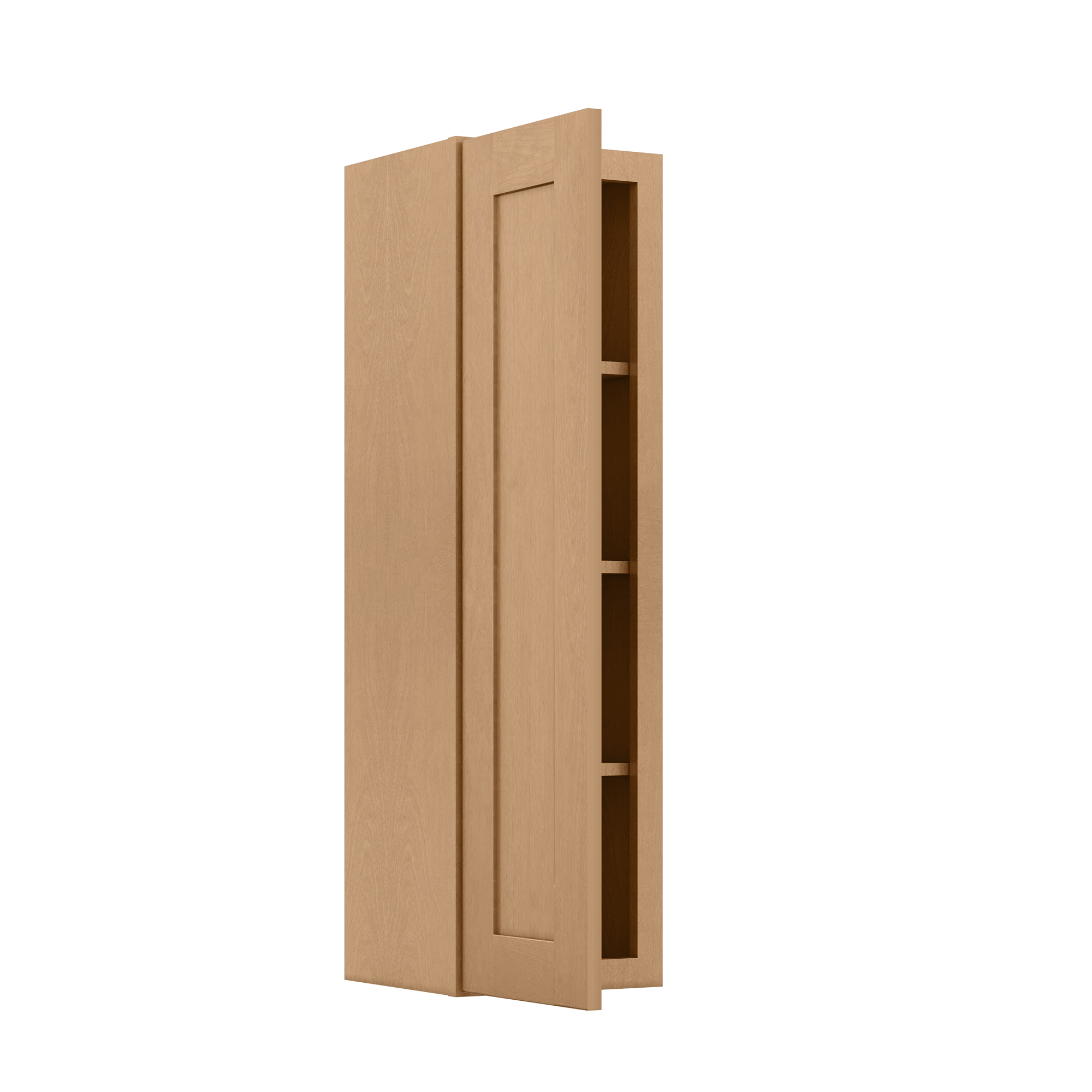 Wall Kitchen Cabinet W1242 Shaker Toffee LessCare 12 in. width 42 in. height 12 in. depth