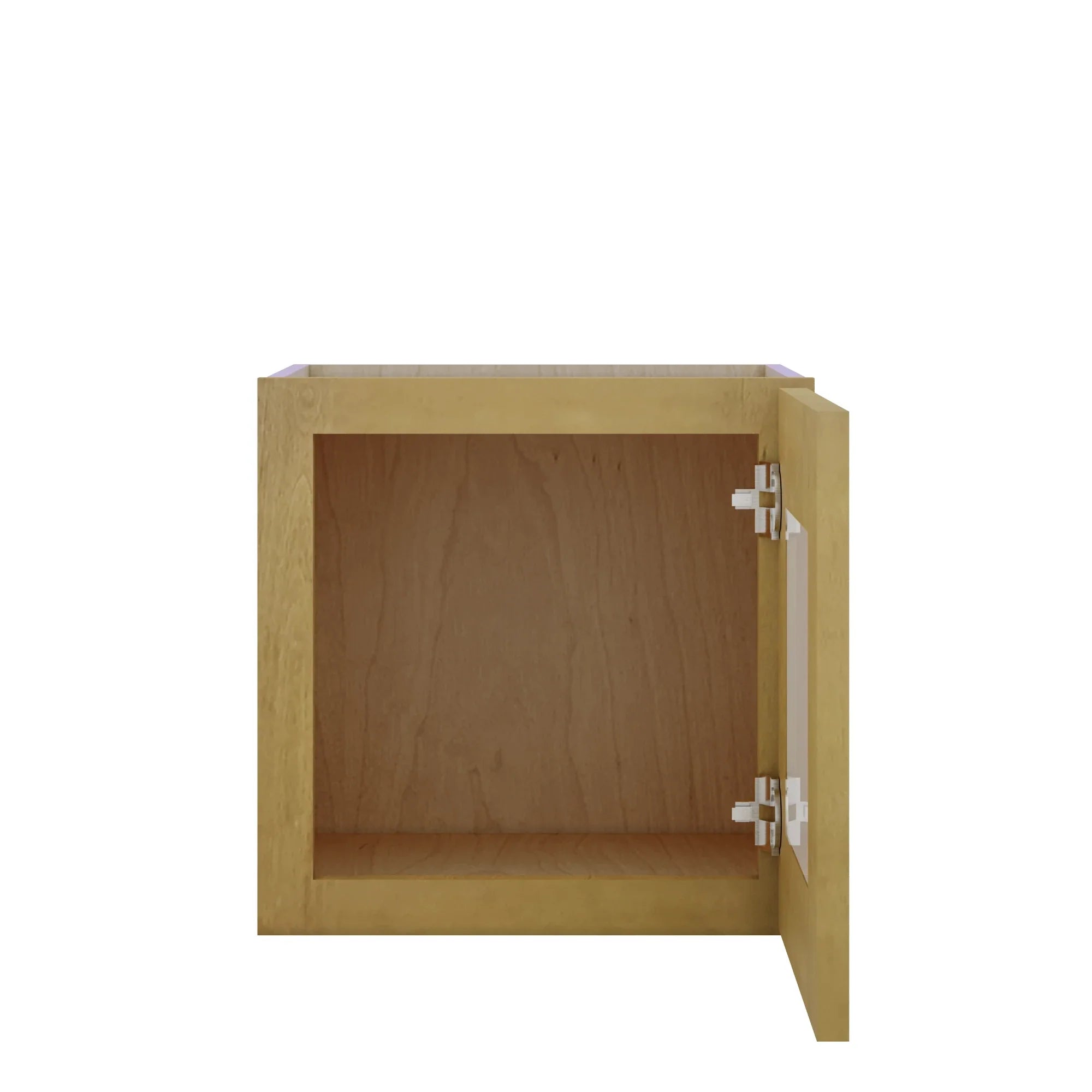 Modernform Cabinet Natural Shaker 15" W X 15" H X 12" D Single Glass Door Wall Cabinet