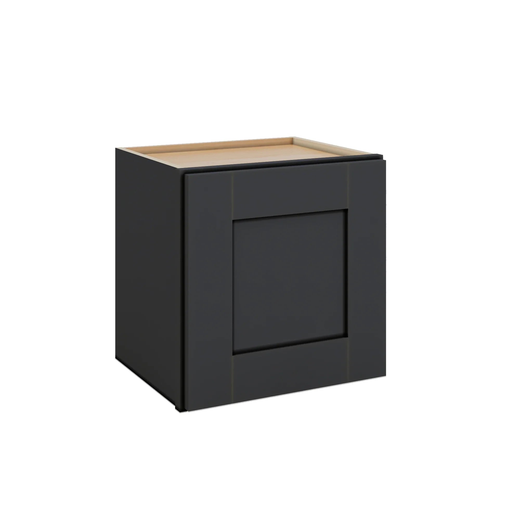 Modernform Cabinet Onyx Black Shaker 15" W X 15" H X 12" D Single Door Wall Cabinet