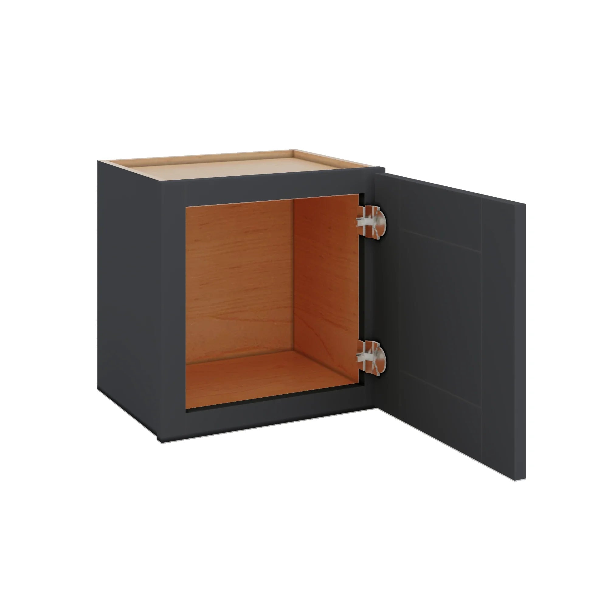 Modernform Cabinet Onyx Black Shaker 15" W X 15" H X 12" D Single Door Wall Cabinet