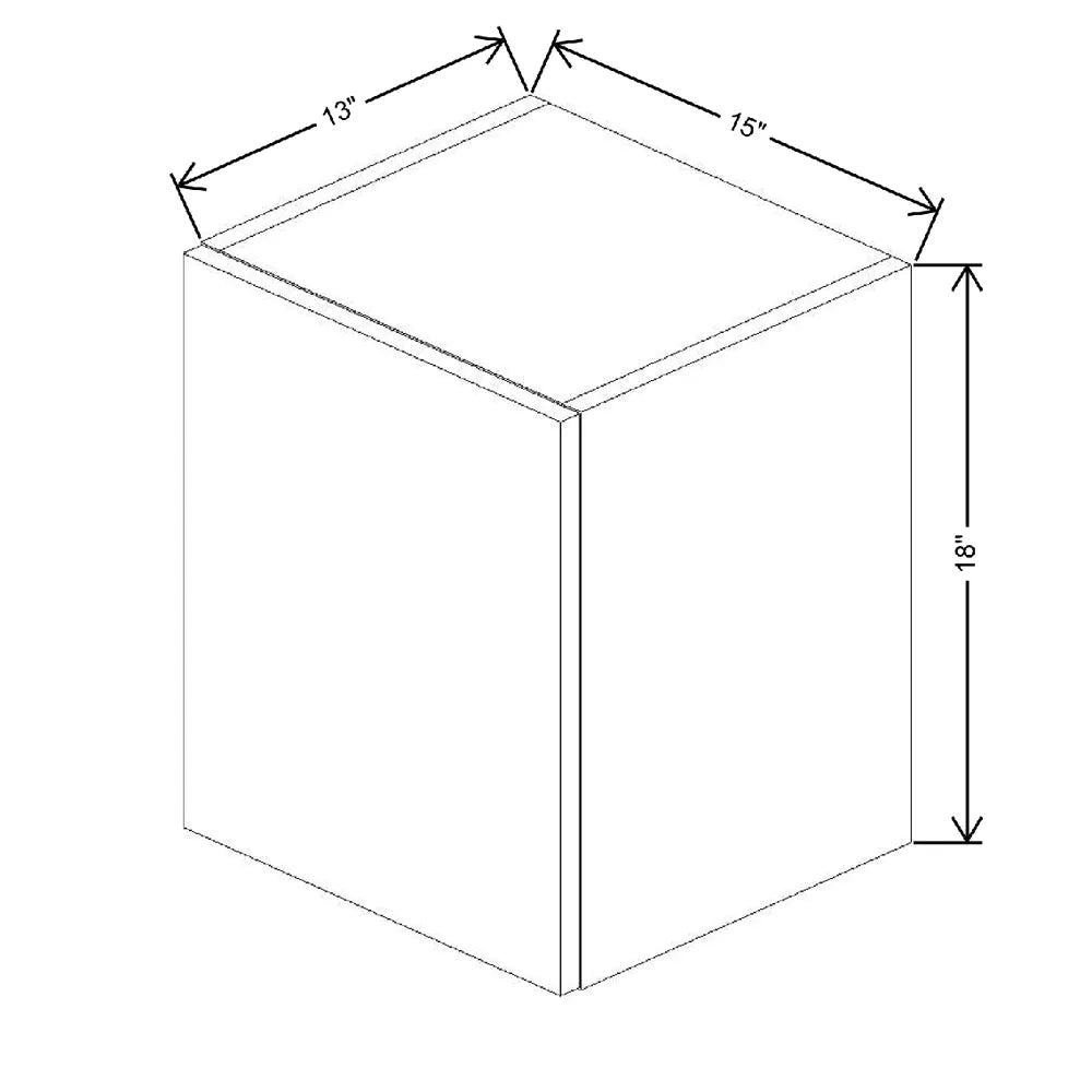 Fabuwood Illume Tuscany Olmo 3 15" W X 18" H X 12" D Double Door Wall Cabinet