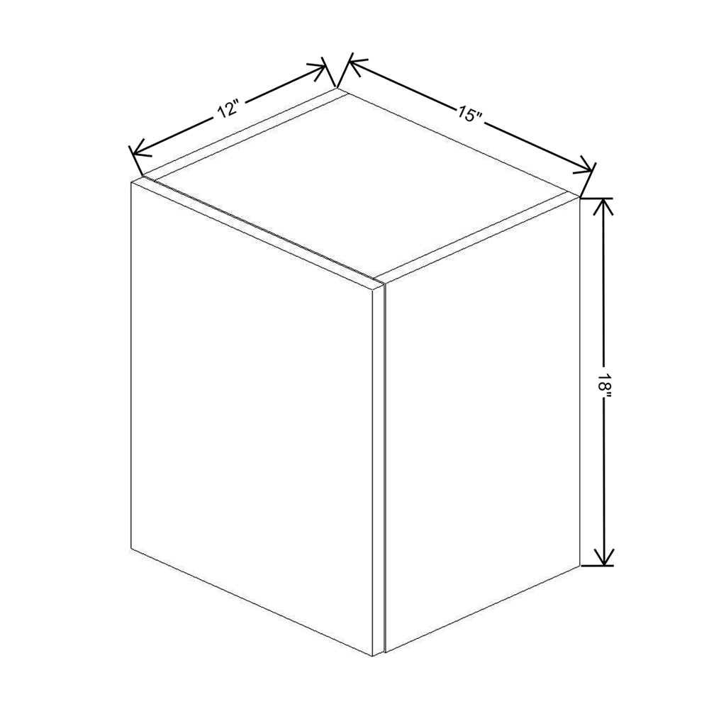 CNC Classic Broadway Cotton 15" W X 18" H Single Door Wall Cabinet