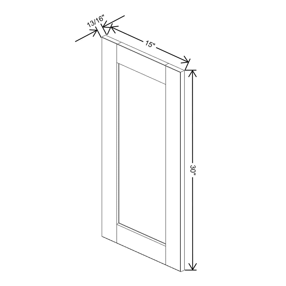 J&K Espresso K8 Dummy Door Panel 15" W x 30" H