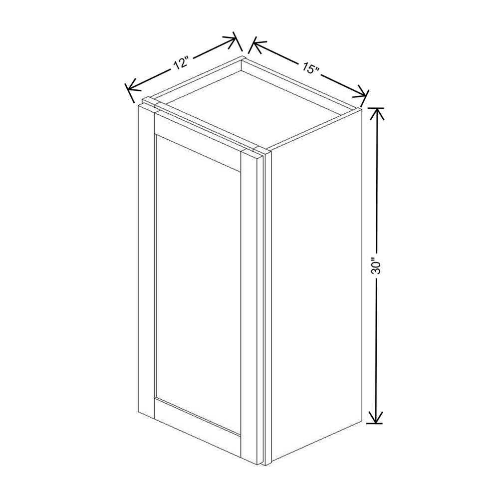 Wolf Classic Grantley White Paint 15"W X 30"H Wall Cabinet