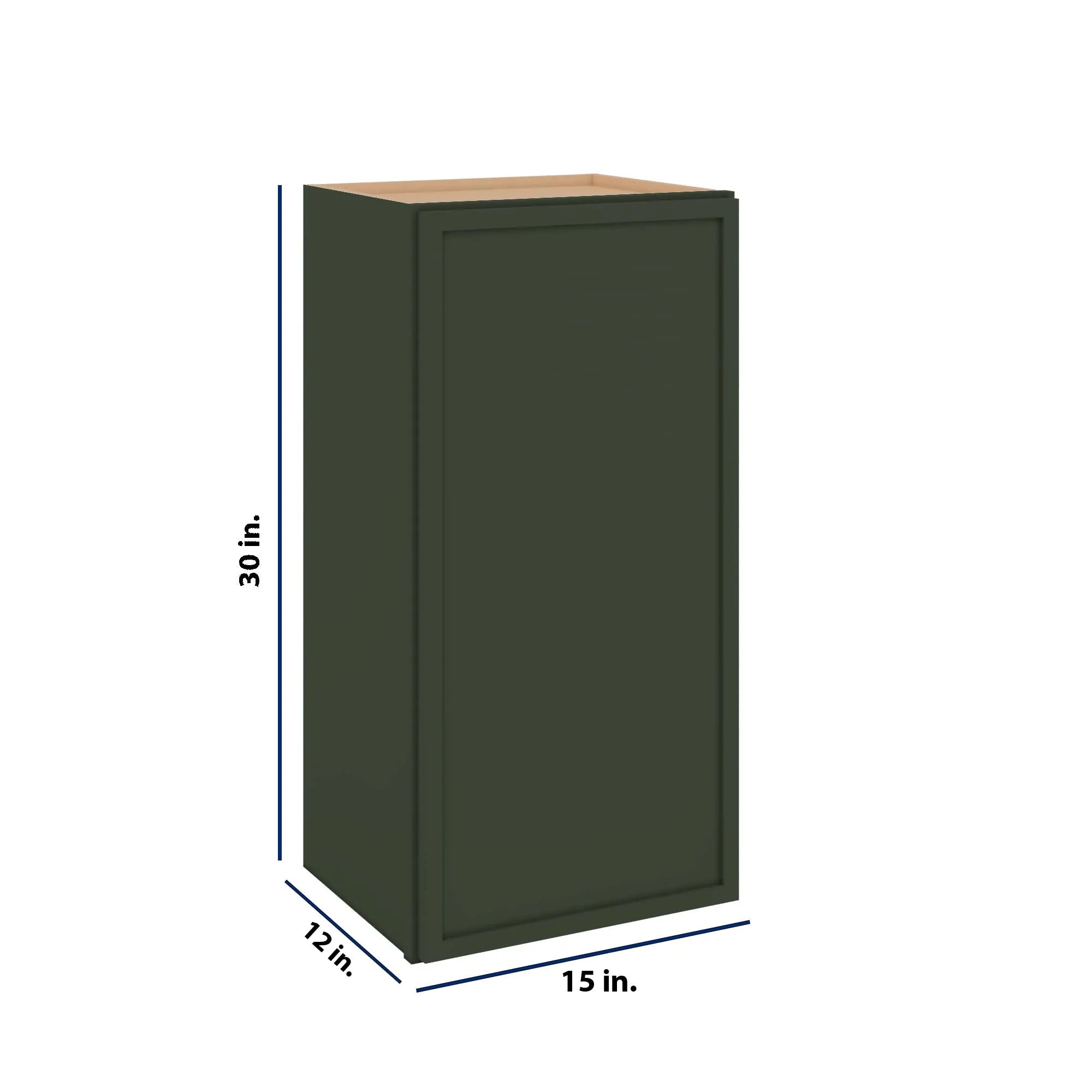 Modernform Cabinet Slim Sage Green 15" W X 30" H X 12" D  Single Door Wall Cabinet