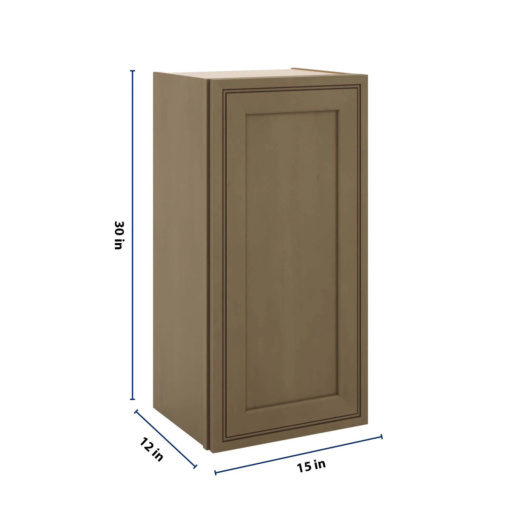 J&K Hazel H8 Single Door Wall Cabinet - 15" W x 30" H