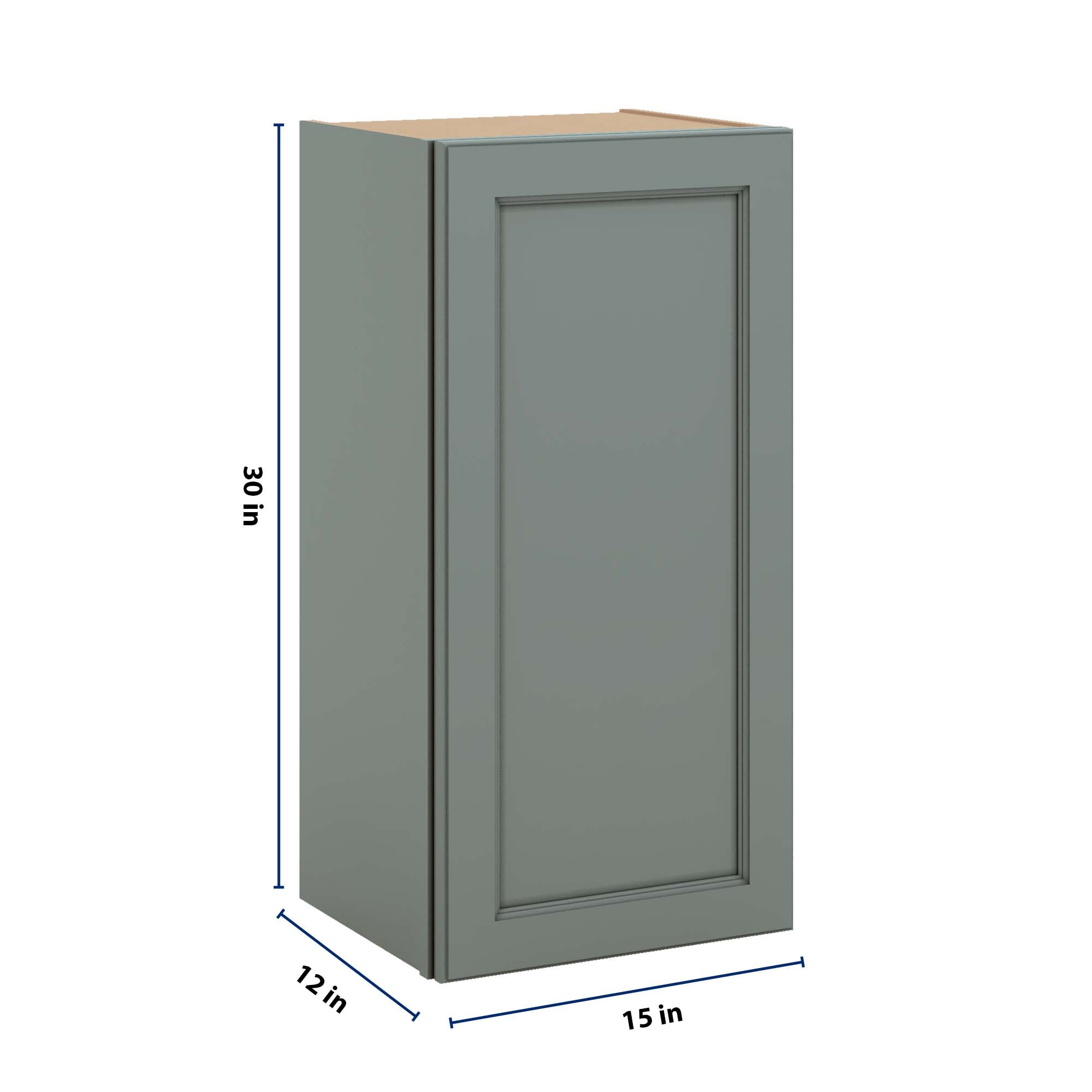 J&K Sage E3 Single Door Wall Cabinet - 15" W x 30" H