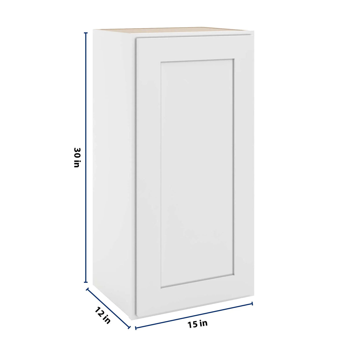 cnc luxor white 15 w x 30 h single door wall cabinet