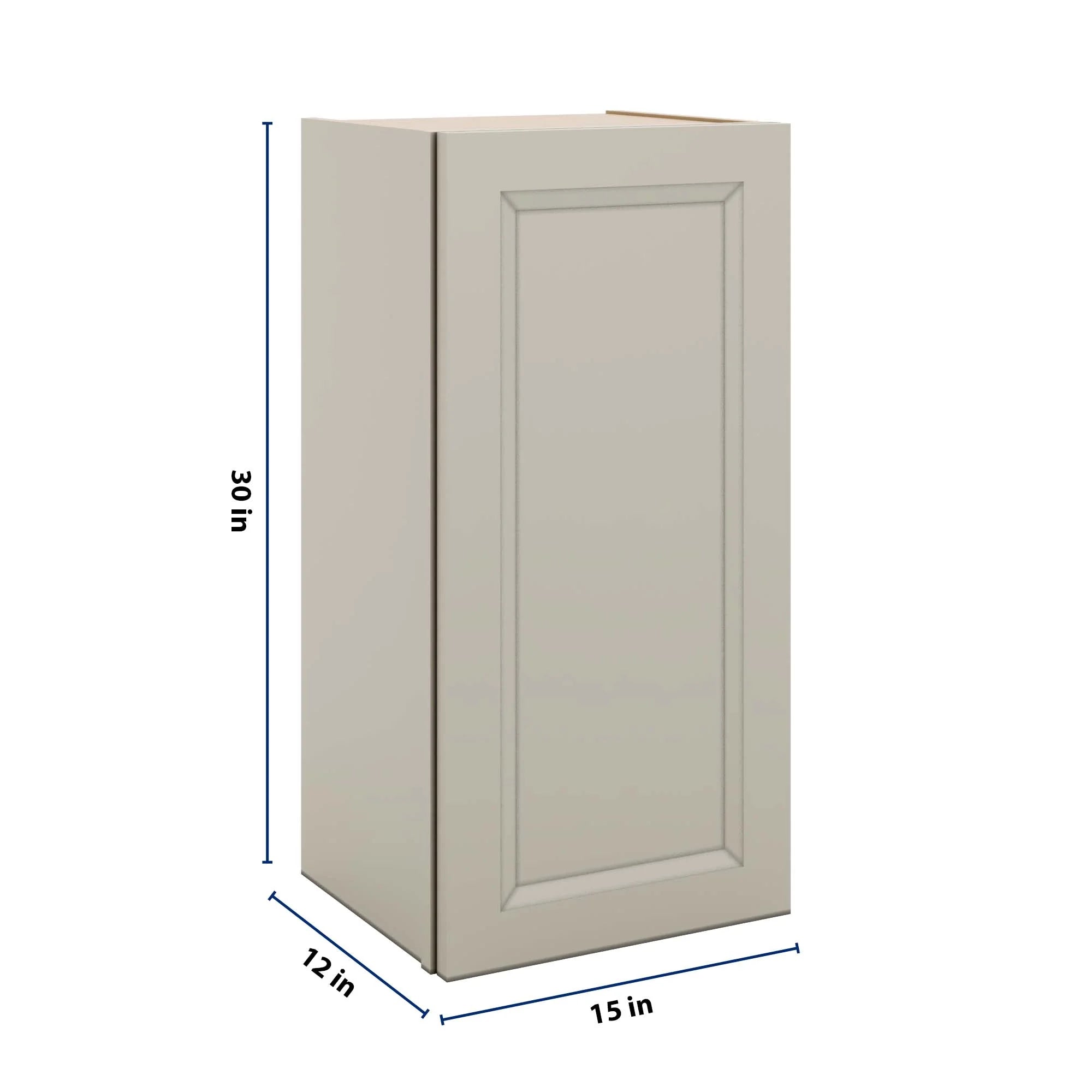J&K Pebble B6 Single Door Wall Cabinet - 15" W x 30" H