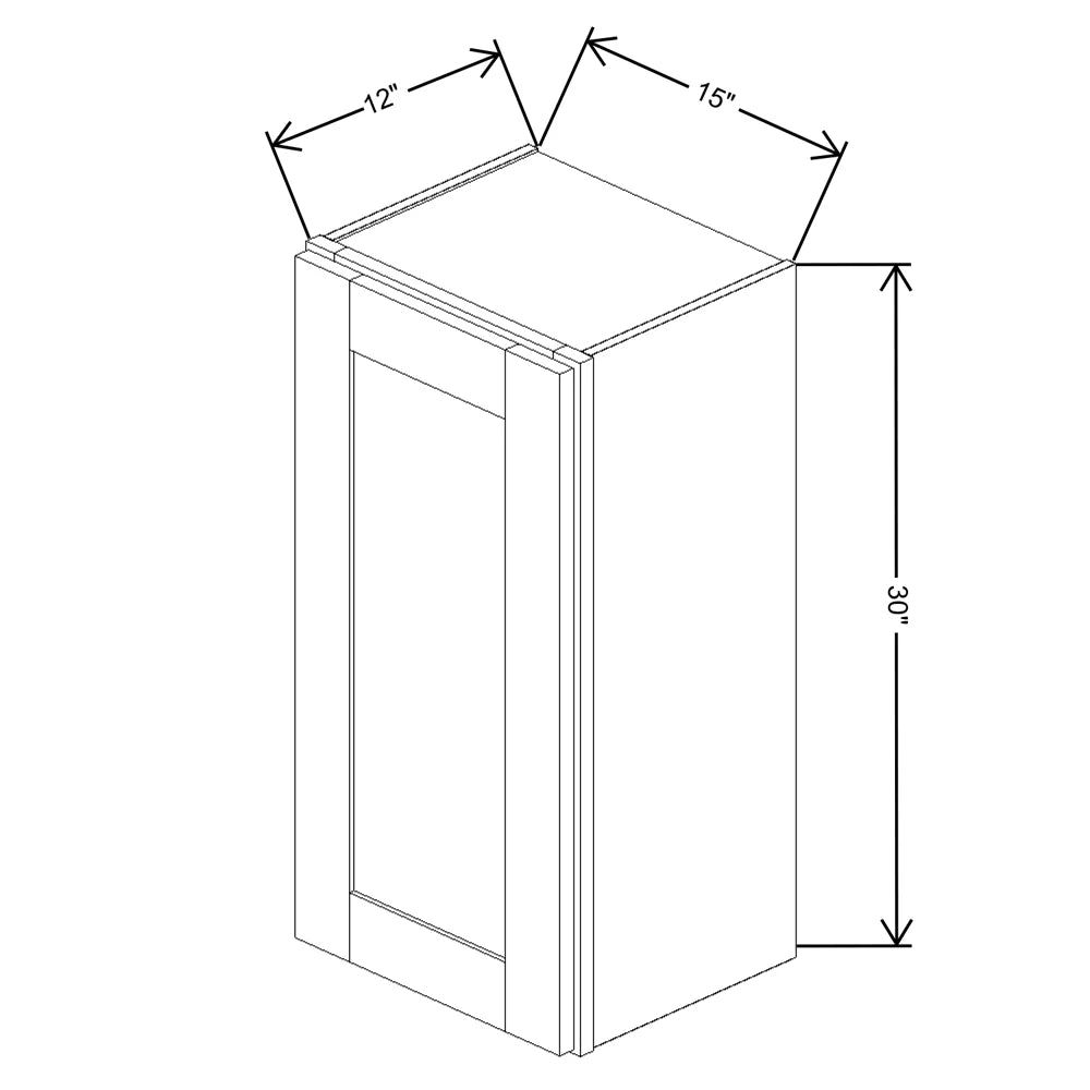 Fabuwood Allure Fusion Timber 15" W X 30" H X 12" D  Single Door Wall Cabinet