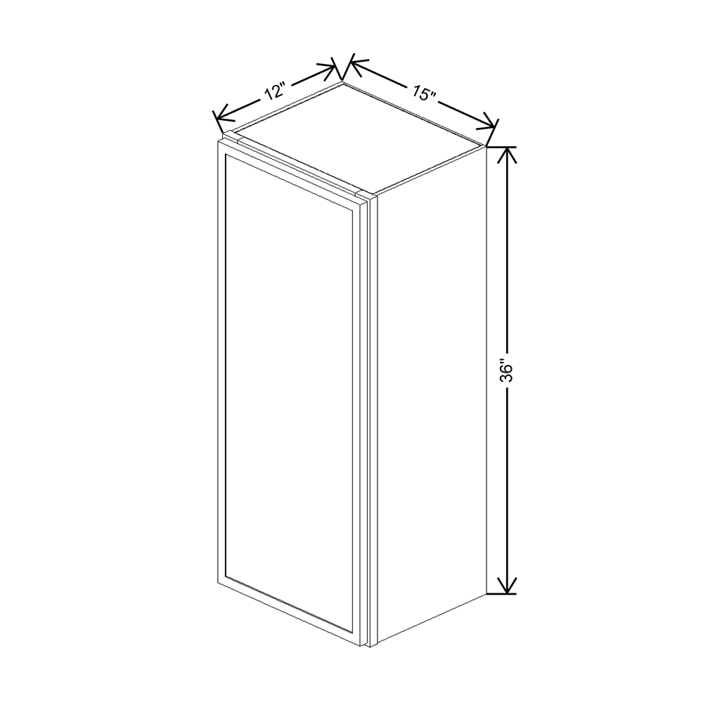 Cubitac Imperial Madison Latte 15"W X 36"H Wall Cabinet