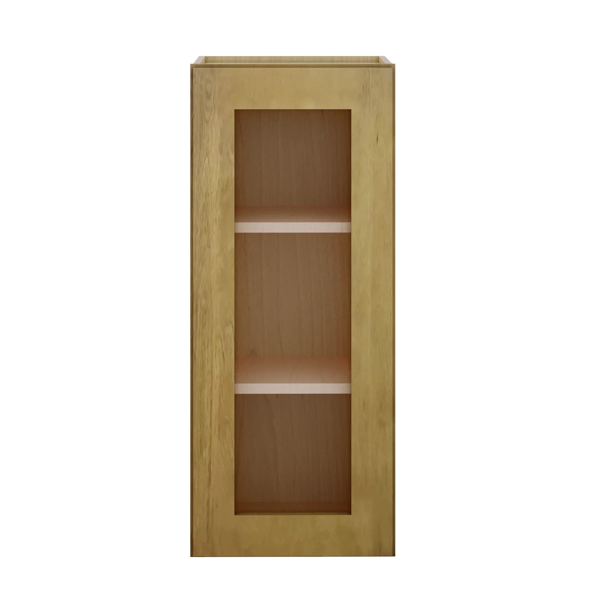 Modernform Cabinet Natural Shaker 15" W X 36" H X 12" D Single Glass Door Wall Cabinet
