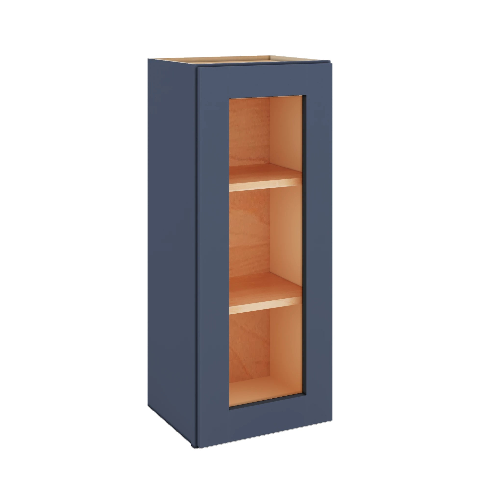 Modernform Cabinet Signature Blue 15" W X 36" H X 12" D Single Glass Door Wall Cabinet