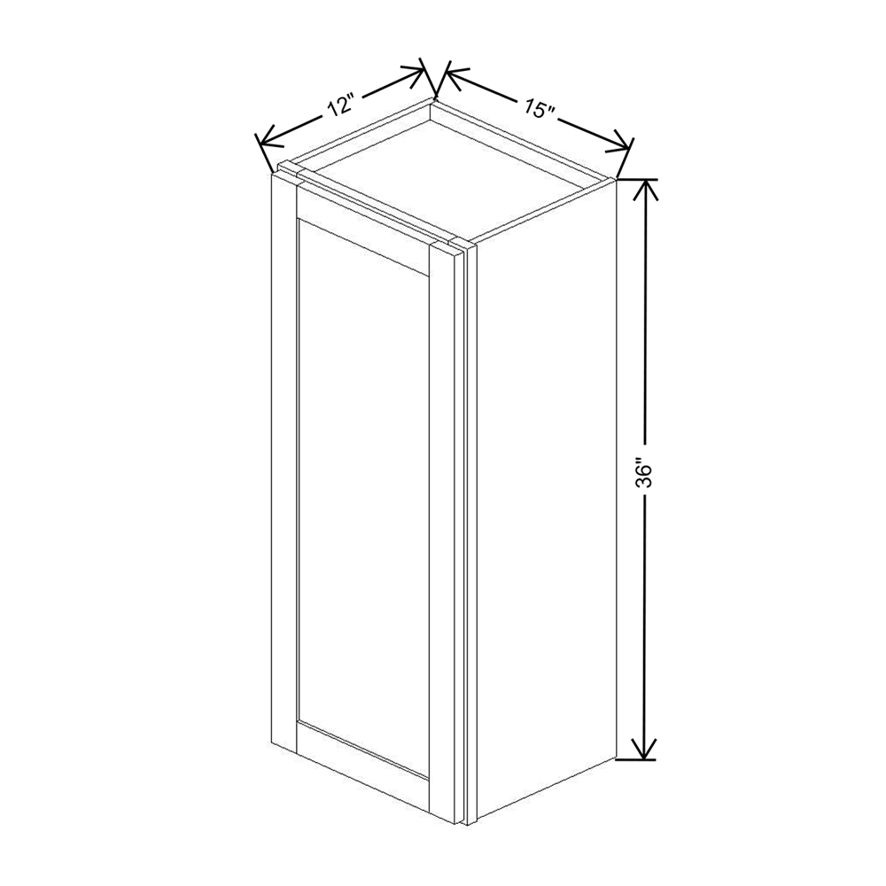 Wolf Classic Dartmouth 5-piece Biscayne Paint 15"W X 36"H Wall Cabinet