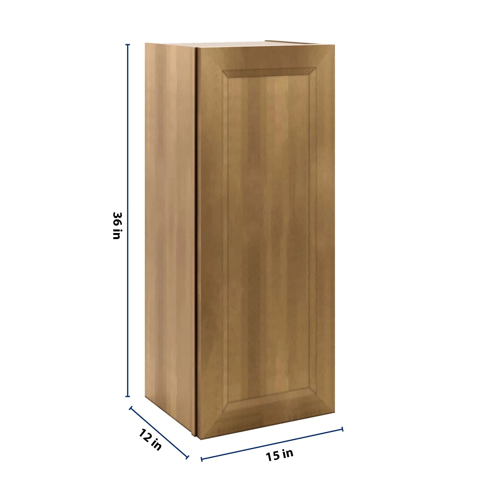 J&K Butterscotch B8 Single Door Wall Cabinet - 15" W x 36" H