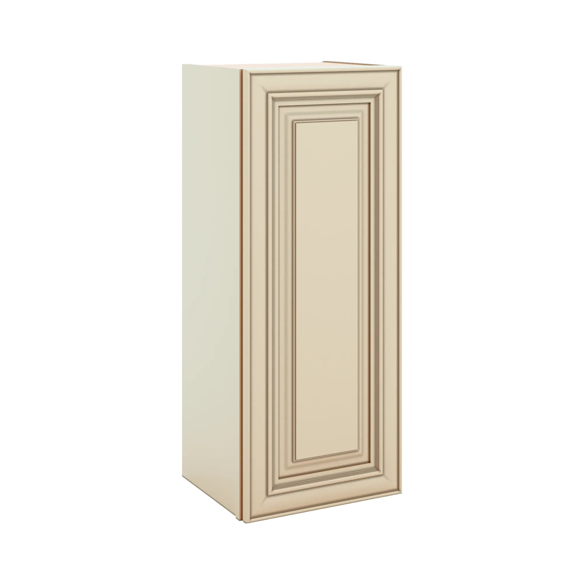 J&K Creme Glazed A7 Single Door Wall Cabinet - 15" W x 36" H