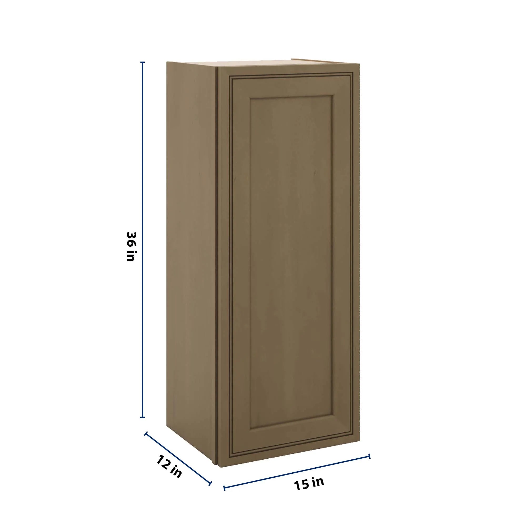 J&K Hazel H8 Single Door Wall Cabinet - 15" W x 36" H