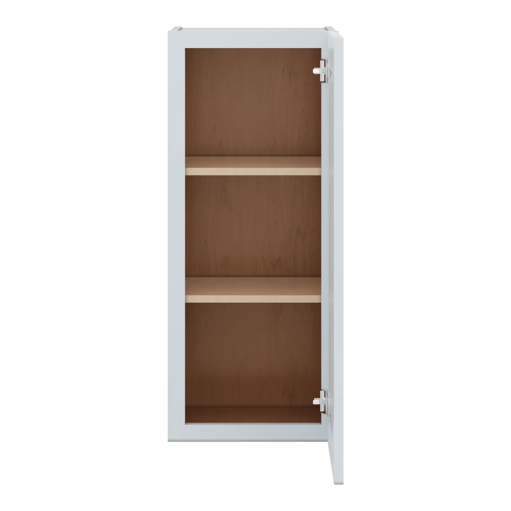 J&K White Shaker S8 Single Door Wall Cabinet   15" W x 36" H