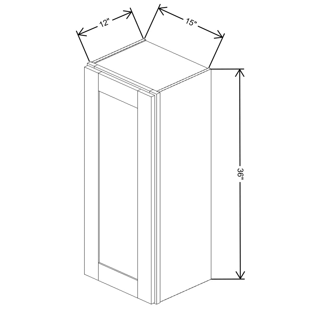 Fabuwood Allure Fusion Timber 15" W X 36" H X 12" D  Single Door Wall Cabinet