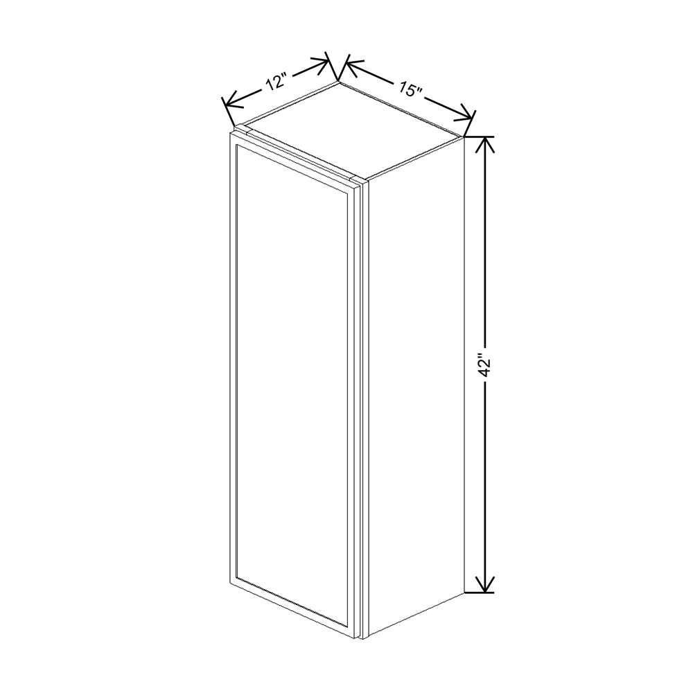 Cubitac Imperial Artisan Moss 15"W X 42"H Wall Cabinet