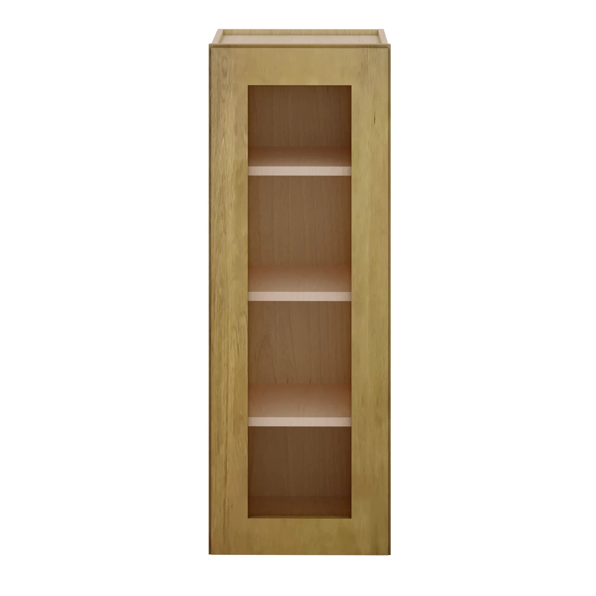 Modernform Cabinet Natural Shaker 15" W X 42" H X 12" D Single Glass Door Wall Cabinet