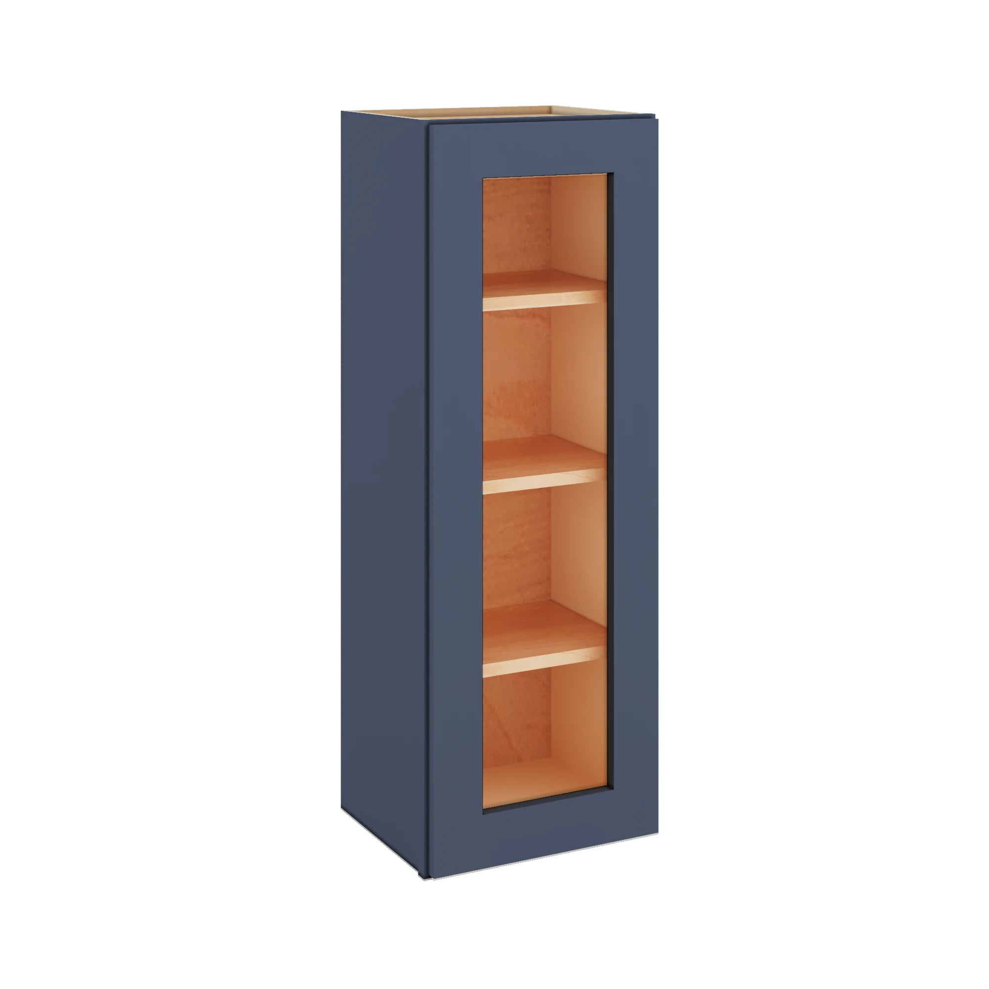 Modernform Cabinet Signature Blue 15" W X 42" H X 12" D Single Glass Door Wall Cabinet
