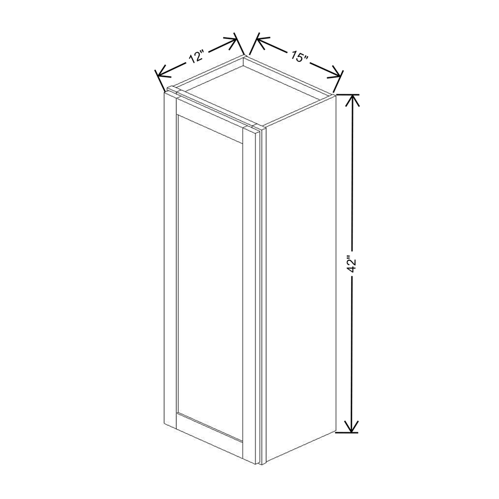 Wolf Classic Dartmouth 5-Piece Hazelnut Stain 15"W X 42"H Wall Cabinet