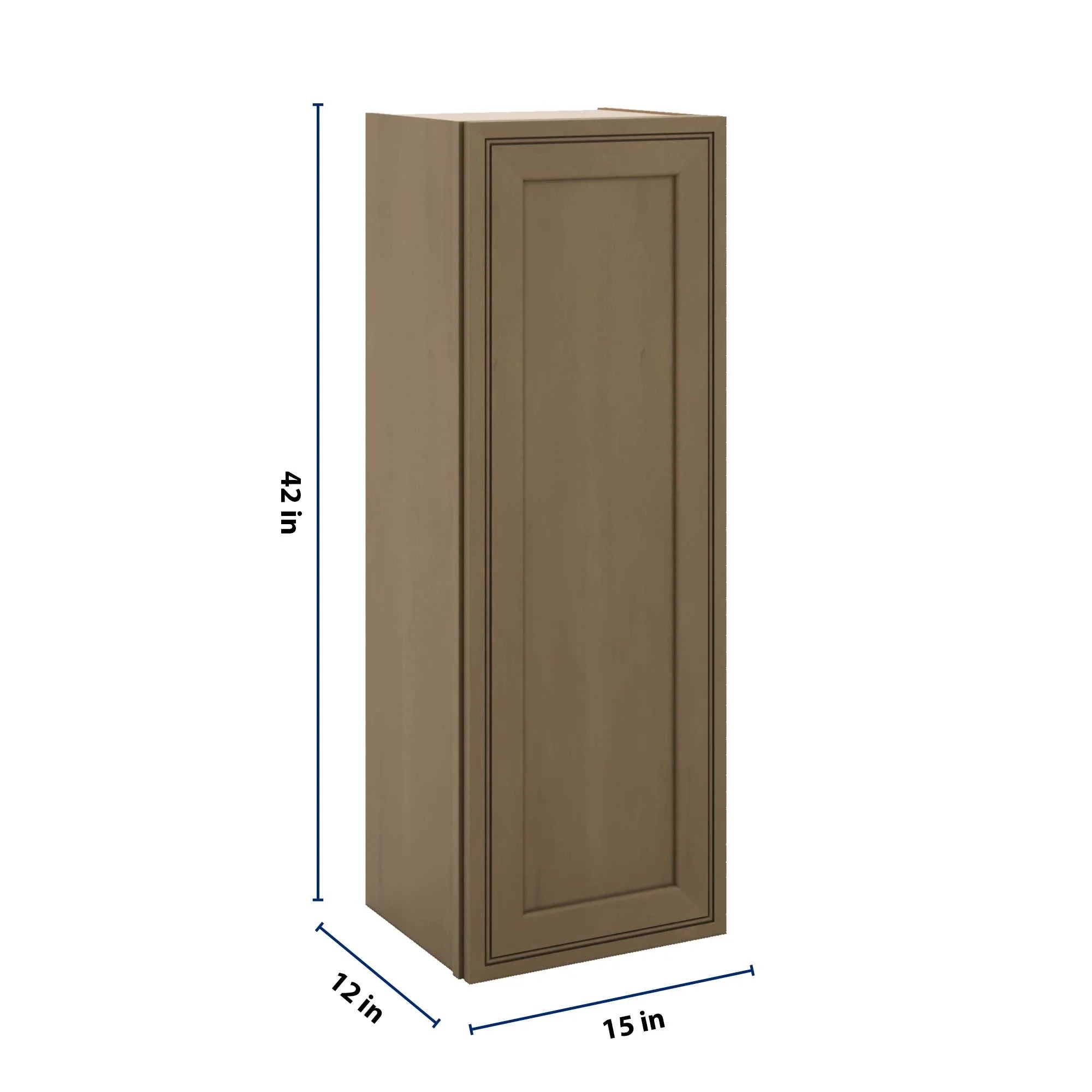 J&K Hazel H8 Single Door Wall Cabinet - 15" W x 42" H